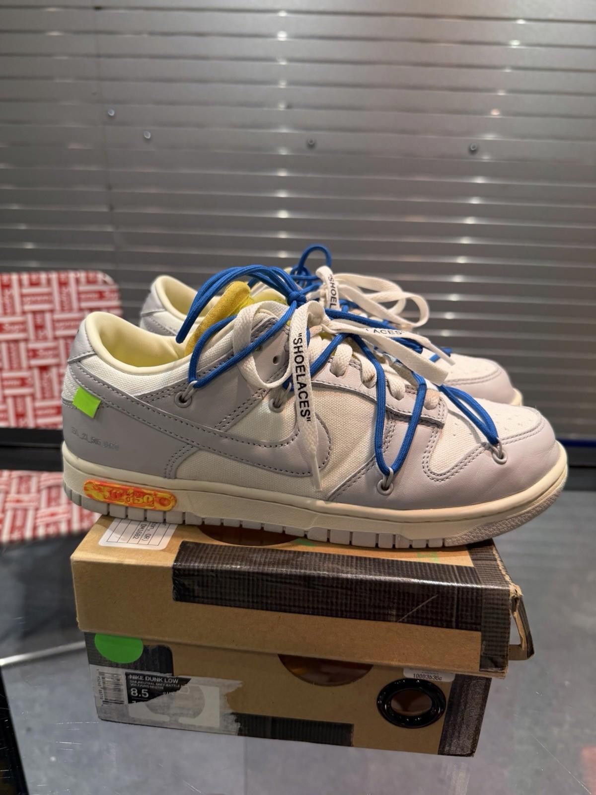 Nike Nike Dunk Low Off White Lot10 size 8.5 DM1602-112 OG Retro Size US 8.5 / EU 41-42 - 4 Thumbnail