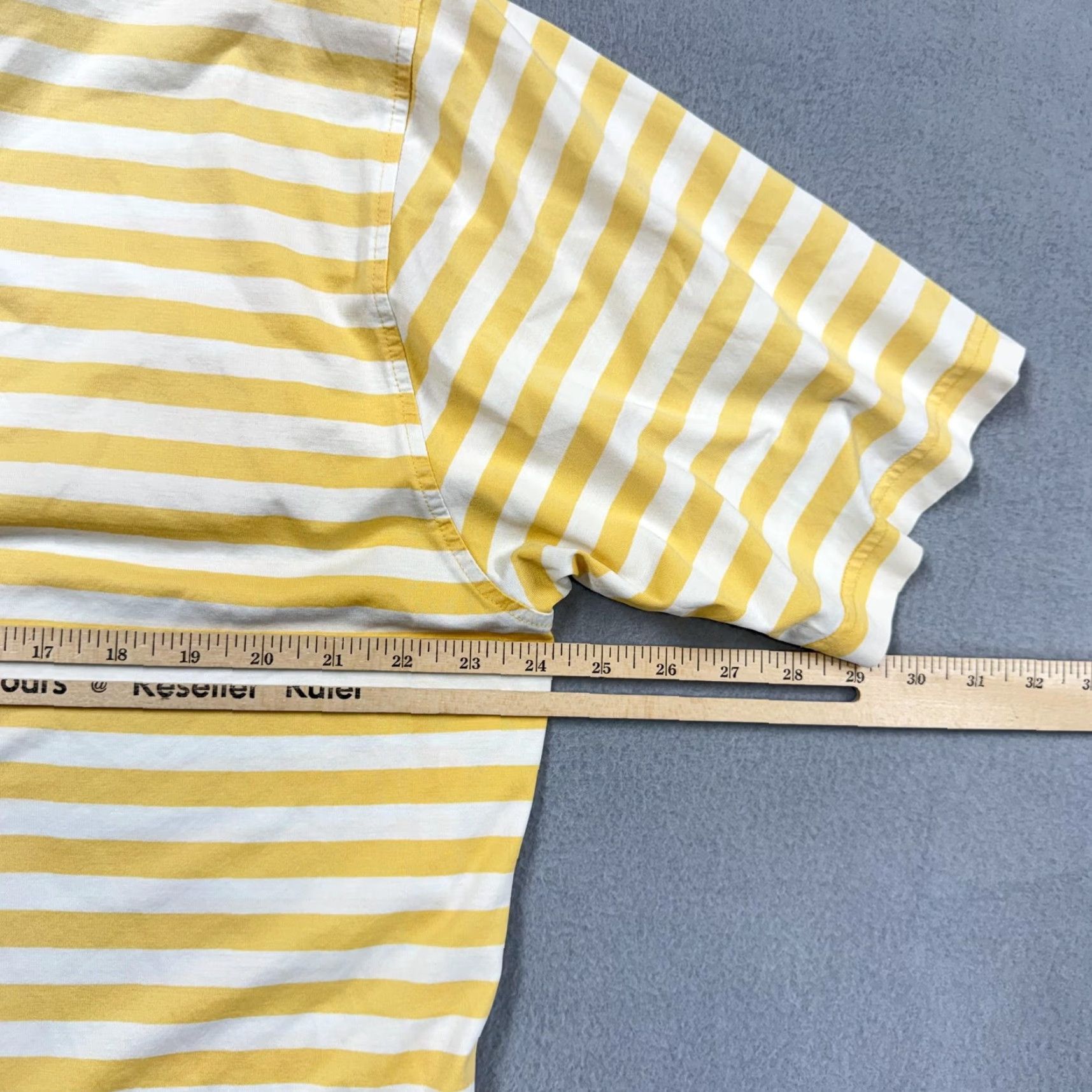 Vintage Fairway & Greene Polo Shirt Mens L Yellow Striped 100% Cotton Golf Short Sleeve Polo Shirt Mens L Yellow Striped Cotton Size US L / EU 52-54 / 3 - 7 Thumbnail