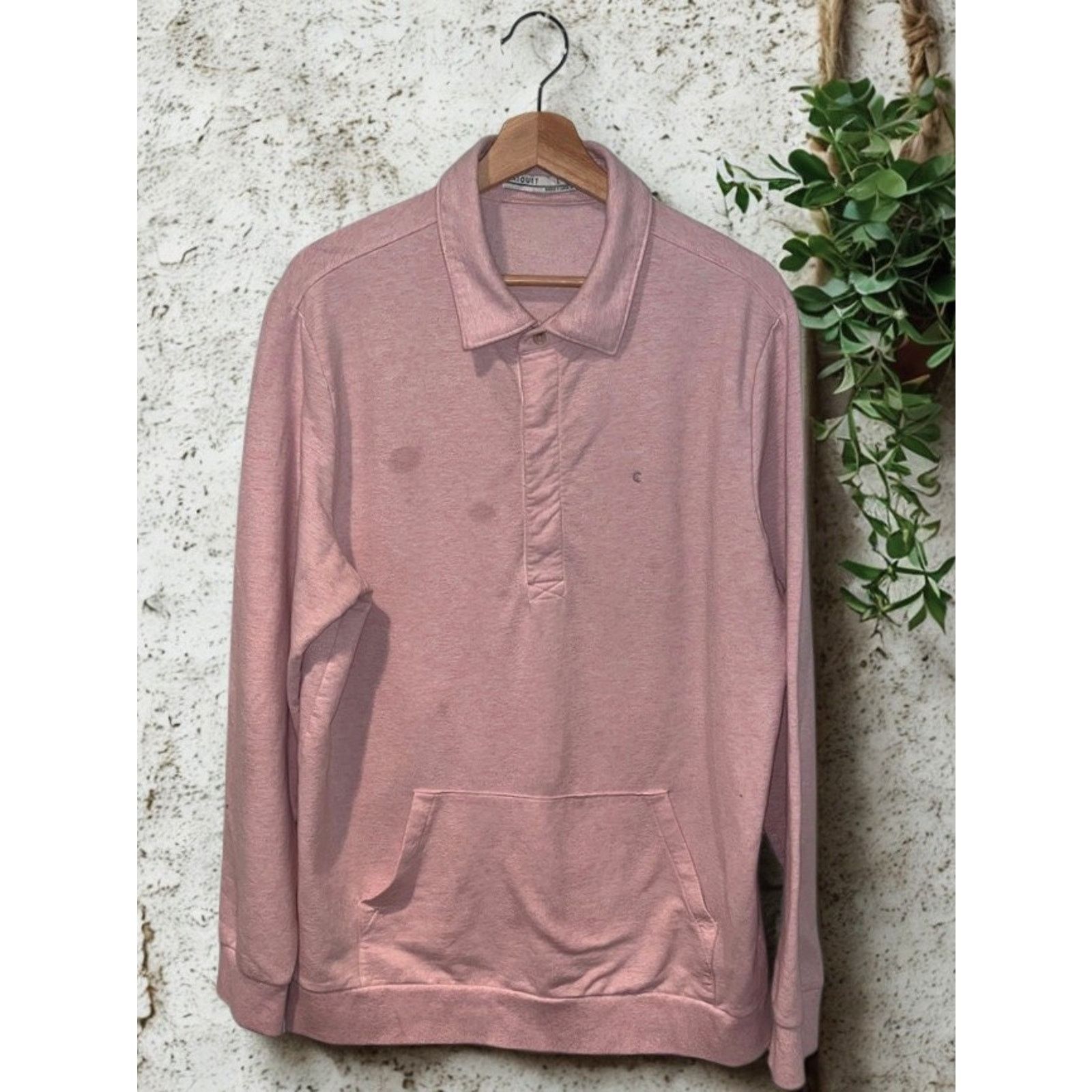 Criquet Criquet Mens L Pink Collared Polo Sweatshirt Rugby Pullover Size US L / EU 52-54 / 3 - 7 Thumbnail