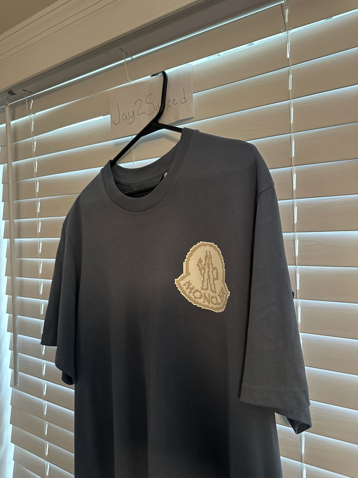 Moncler Blue Moncler Logo Tee Size US XL / EU 56 / 4 - 12 Thumbnail