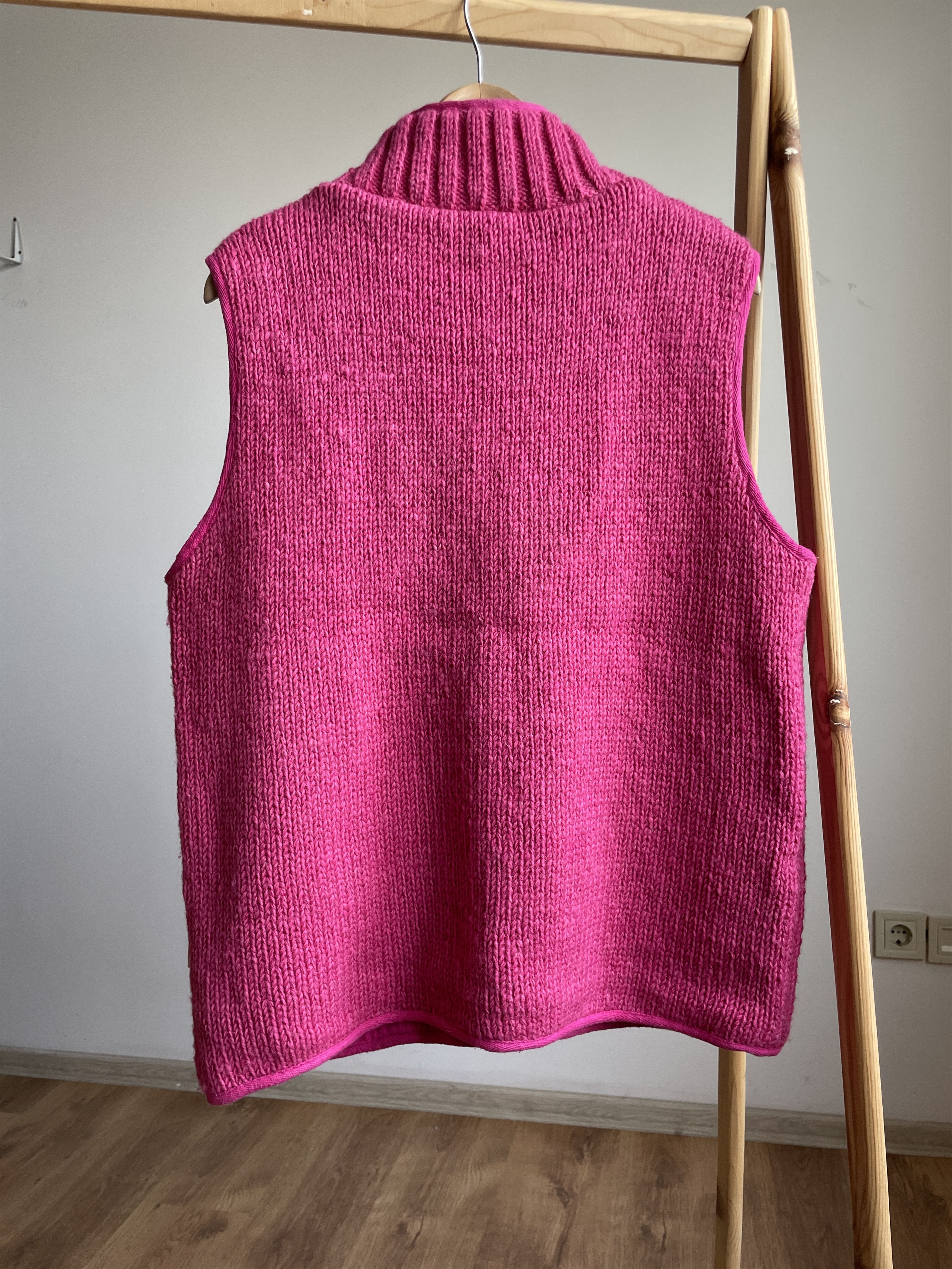 Handmade Pachamama Hand Made Nepal Womens Fleece Lined Wool Vest Size L / US 10 / IT 46 - 2 Thumbnail