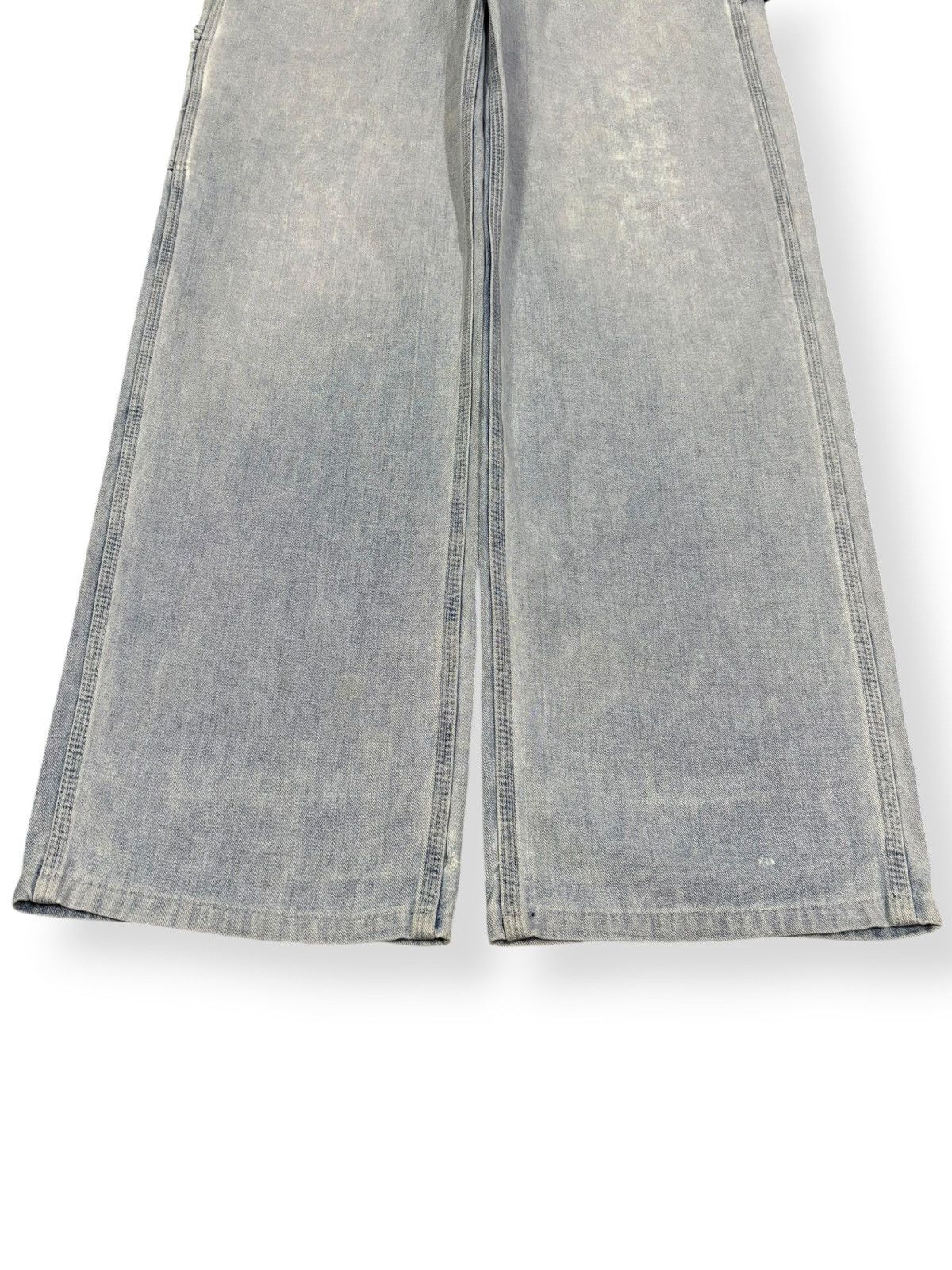 Issey Miyake × Lee Vintage 90s Lee Light Blue Wash Baggy Ripped Carpenter Jeans Size US 30 / EU 46 - 5 Thumbnail