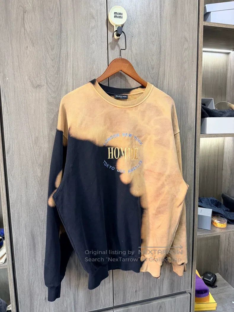 Balenciaga Balenciaga Tie-Dye Rendered Homme Hoodie Size US XS / EU 42 / 0 - 4 Thumbnail