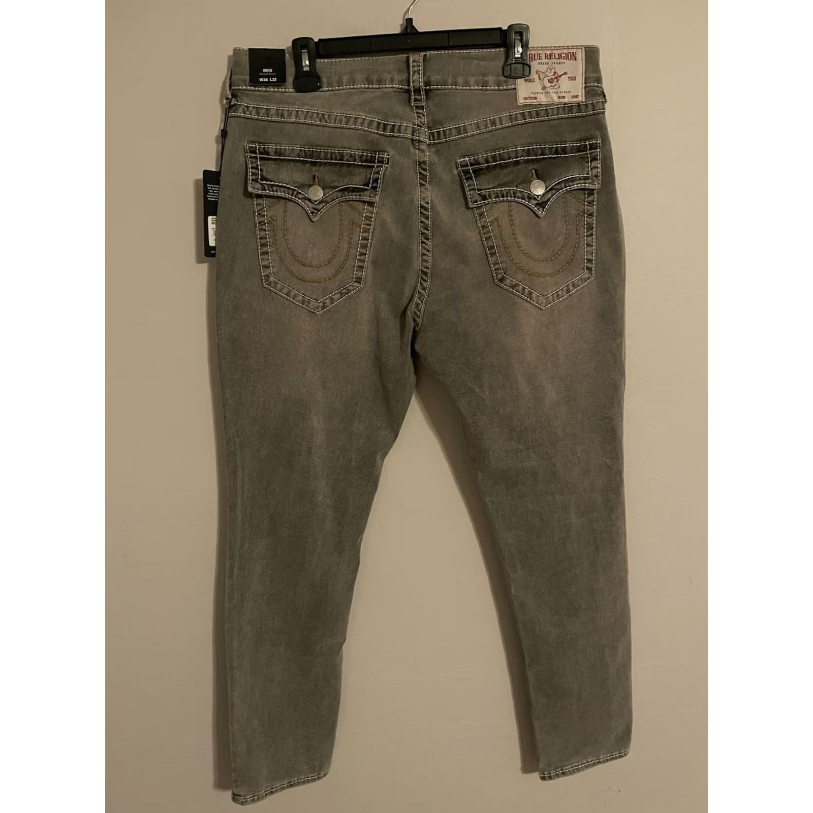 True Religion True Religion Rocco Skinny Jeans Grey Crisp Wash Men's 36 Big T Flap Relaxed Size US 36 / EU 52 - 5 Thumbnail