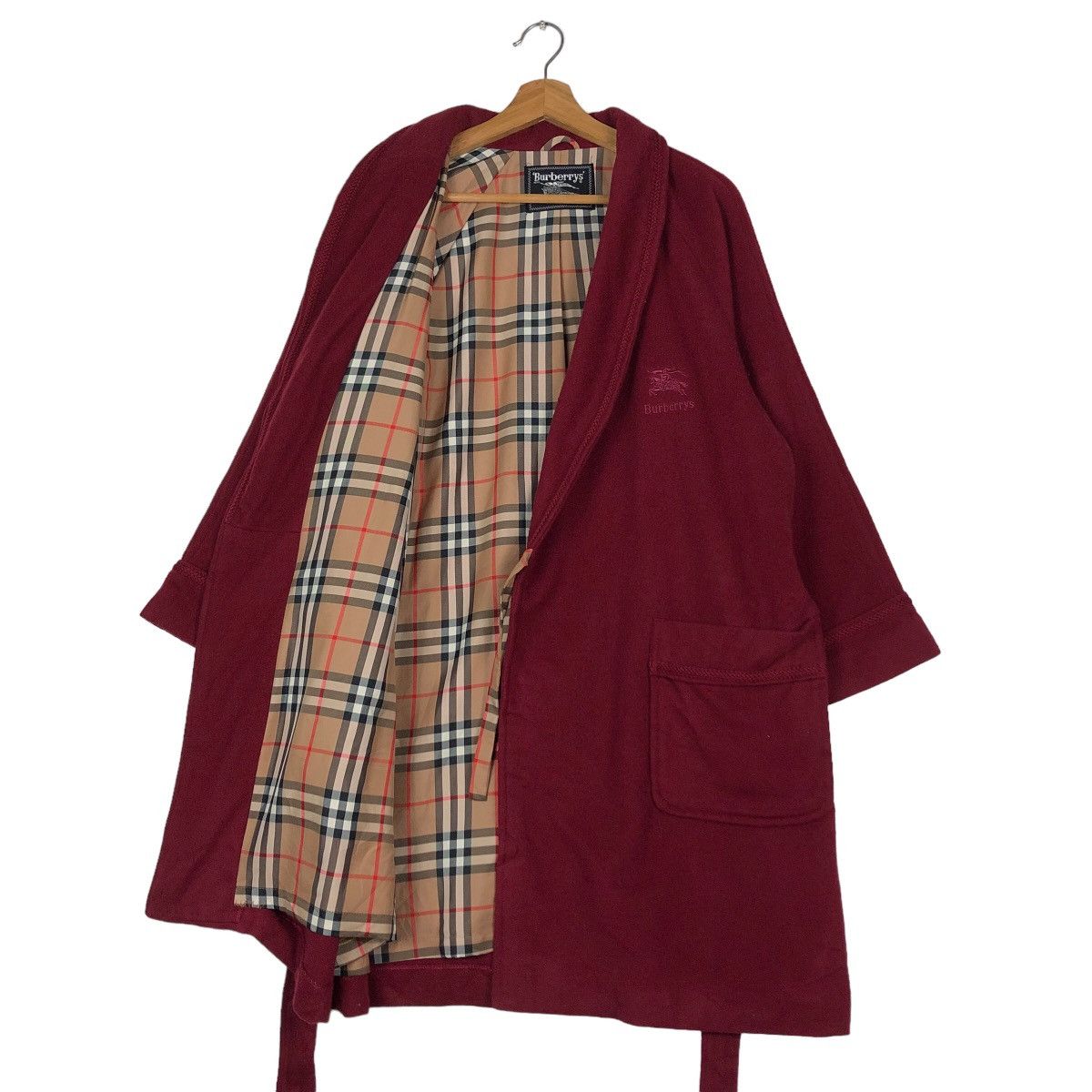 Burberry 🔥Vintage Burberrys Long Jacket Bath Robe Nova Check Lining Size US M / EU 48-50 / 2 - 11 Thumbnail