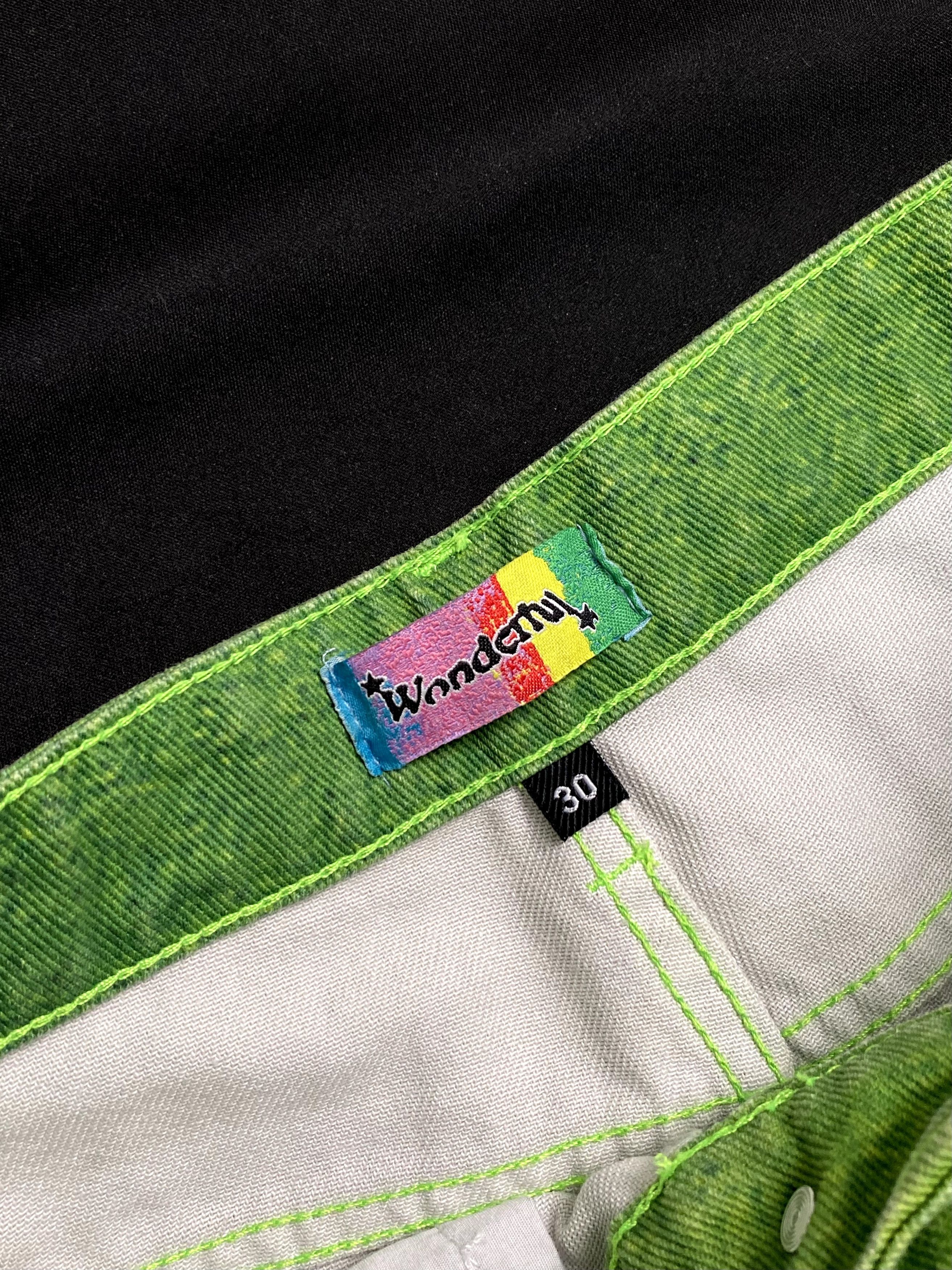 Other Deadstock Wonderful Night Dream Neon Green Print Jeans 30 Size US 30 / EU 46 - 3 Thumbnail