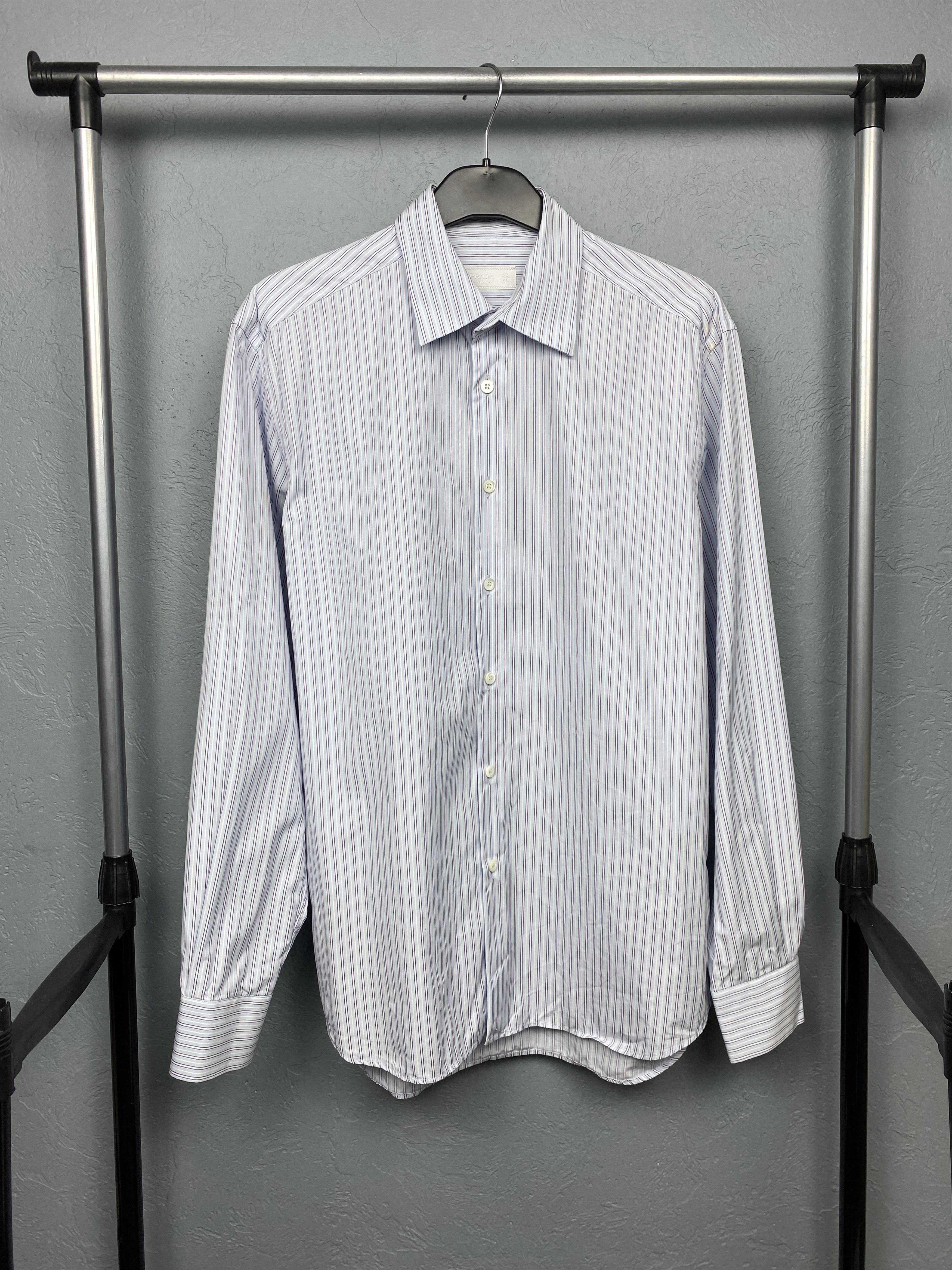 Prada Prada Vintage Mens Long Sleeve Shirt Size US L / EU 52-54 / 3 - 1 Thumbnail