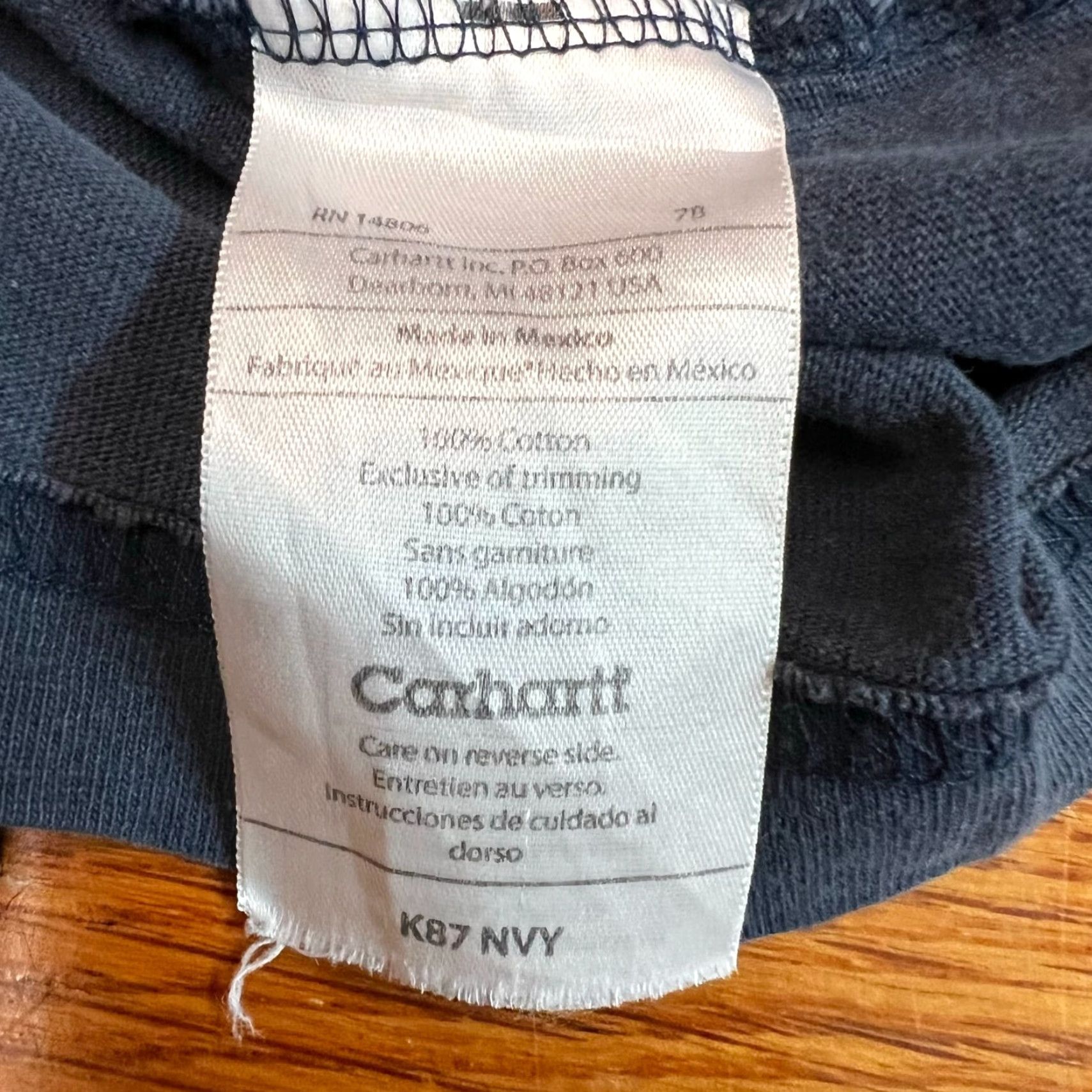 Carhartt Carhartt Original Fit K87 Pocket T Shirt Mens 2XL Blue Size US XXL / EU 58 / 5 - 7 Thumbnail
