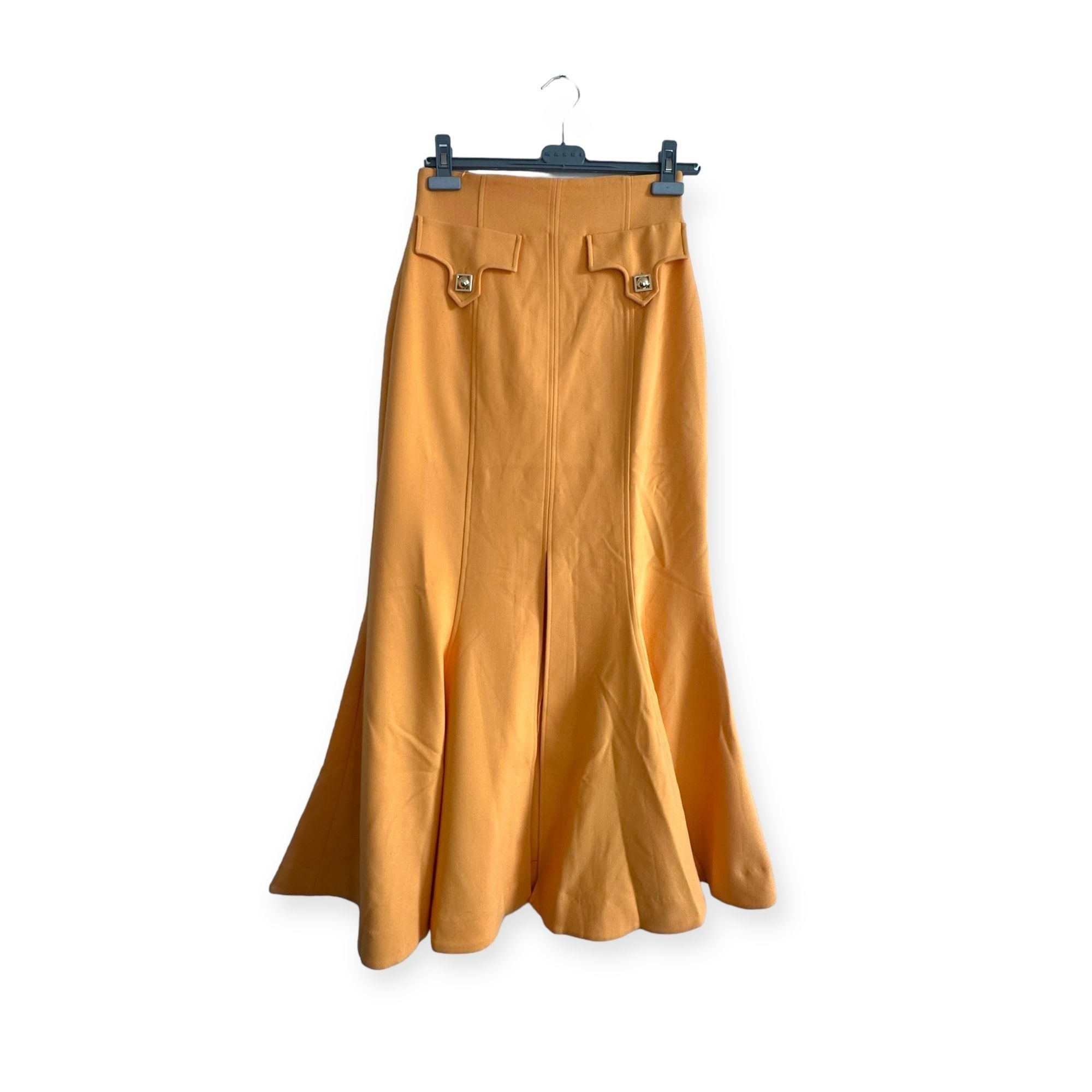 image of Alice Mccall Air France Midi Skirt In Orange, Size 4, New Wi, Women's