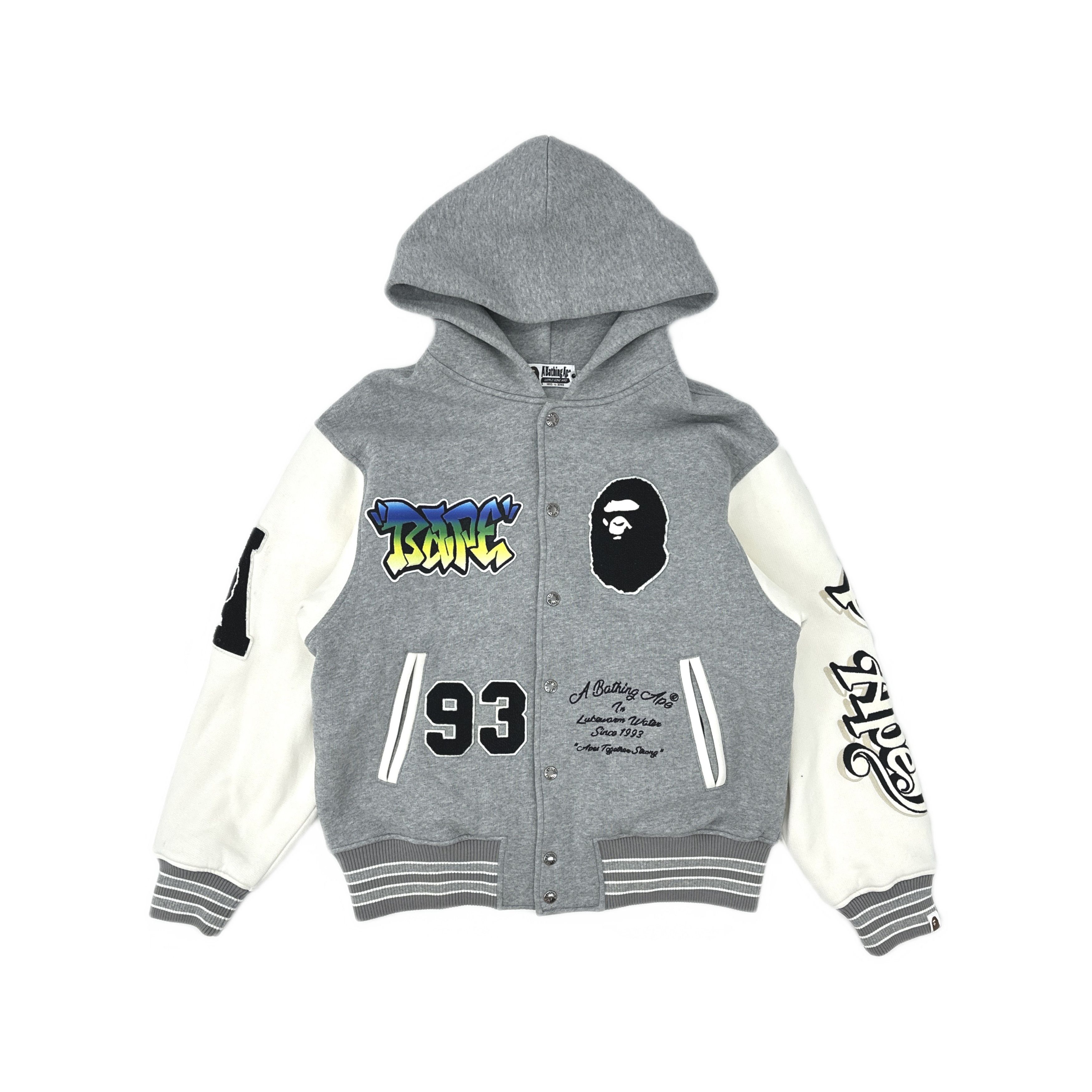 Bape A BATHING APE Logo Varsity Jacket Size M Size US M / EU 48-50 / 2 - 1 Thumbnail