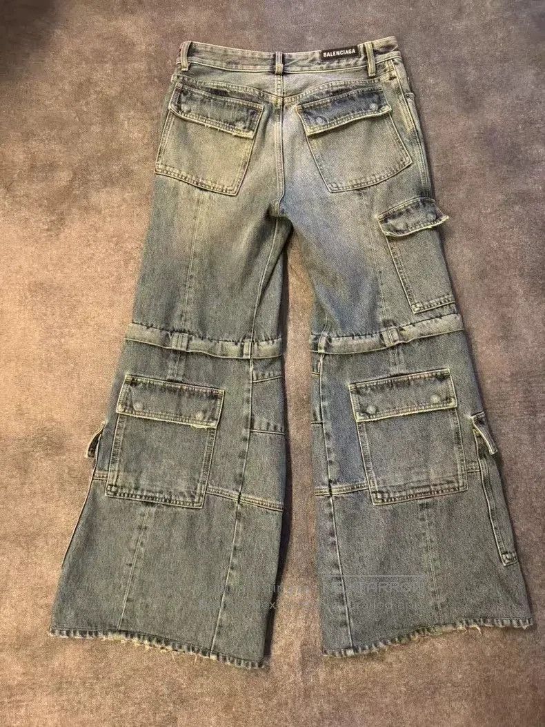 Balenciaga Balenciaga Cargo Denim Flare Pants. Size US 26 / EU 42 - 2 Thumbnail