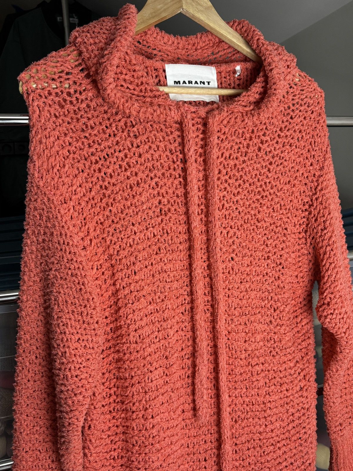 Isabel Marant Etoile Isabel Marant Etoile Mesh Knit Unique Hoodie Sweater Size L / US 10 / IT 46 - 3 Thumbnail
