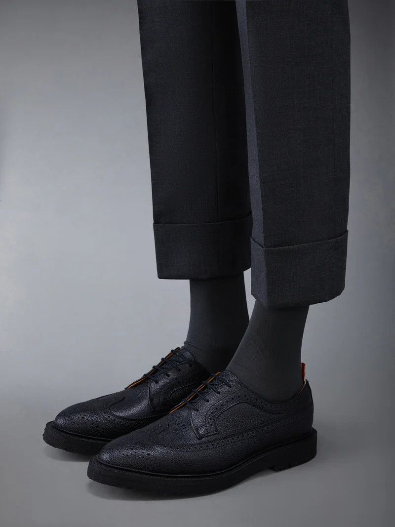 Thom Browne o1tko10426 Stripe-Buckled Wingchip Derby Shoes in Black Size US 8 / EU 41 - 4 Thumbnail