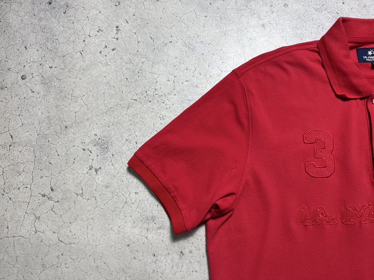 La Martina La Martina #3 Big Logo Polo Shirt Luxury Red Size XL Size US XL / EU 56 / 4 - 3 Thumbnail