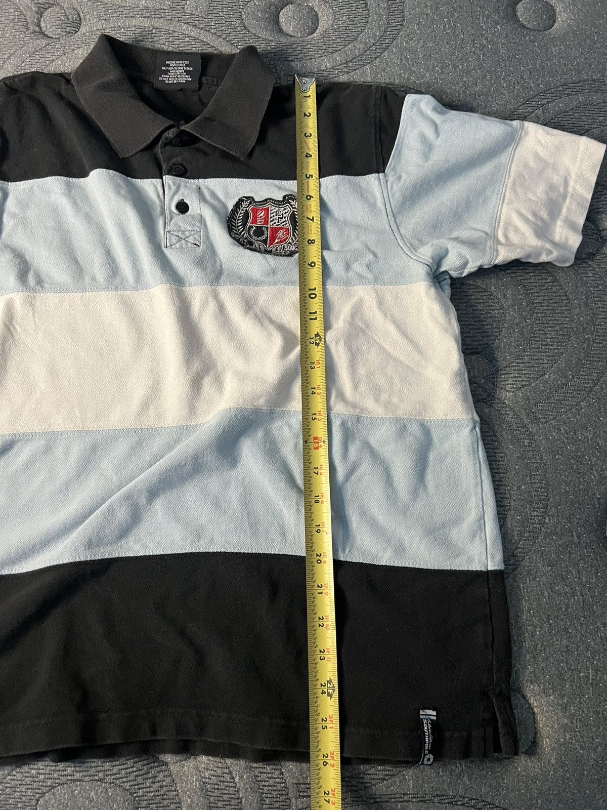 Southpole × Vintage Y2K Rare South Pole Striped Button Up Collard Shirt Size US L / EU 52-54 / 3 - 11 Thumbnail