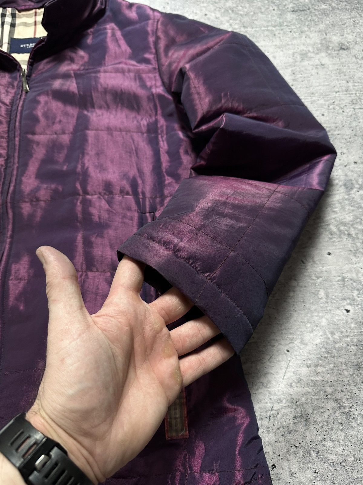 Burberry Vintage 90s Burberry London Nova Check Quilt Jacket Luxury Size M / US 6-8 / IT 42-44 - 3 Thumbnail
