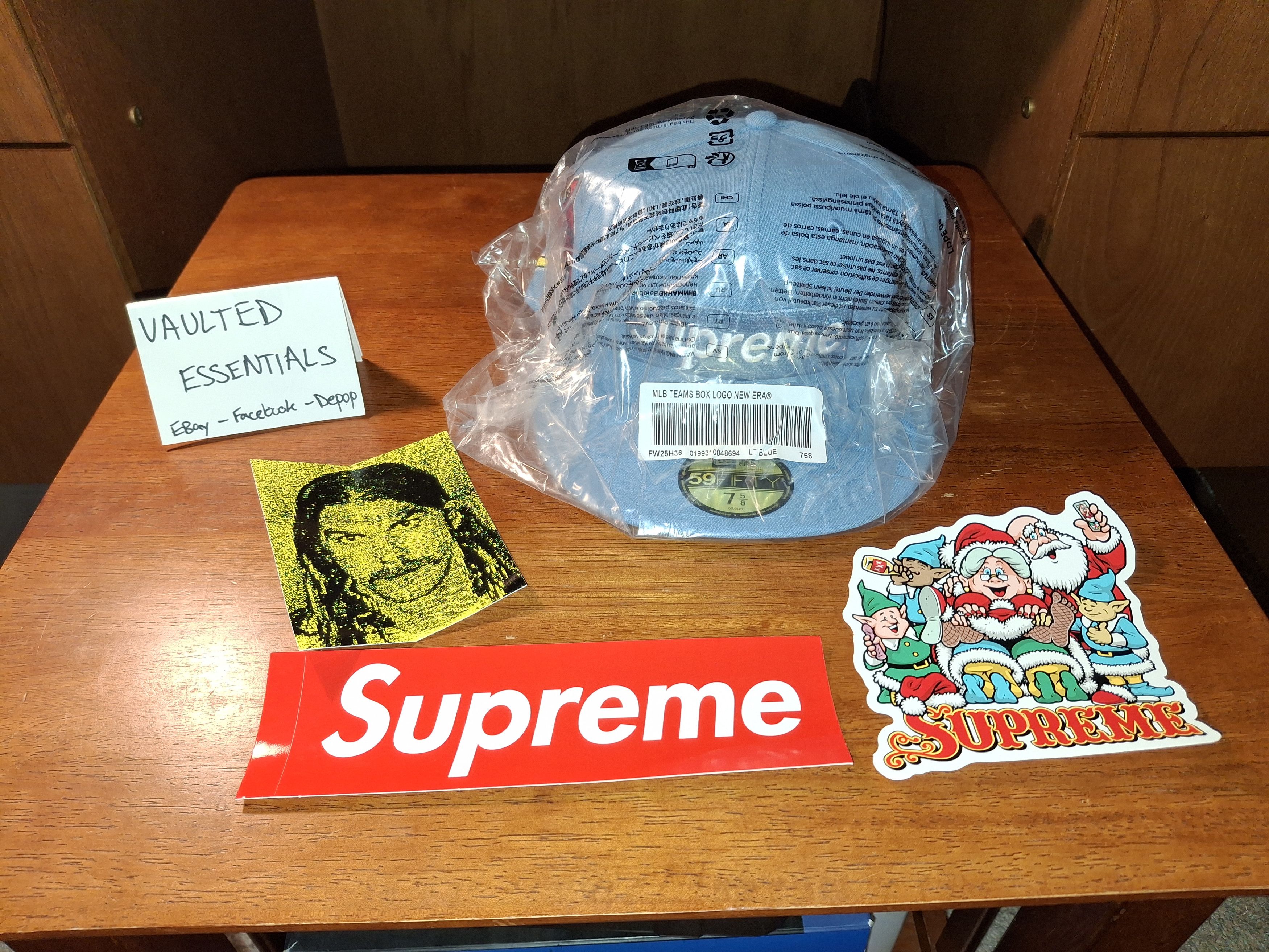 New Era × Supreme MLB Box Logo Fitted Hat - Blue - St. Louis Cardinals 7 5/8 Size ONE SIZE - 5 Thumbnail