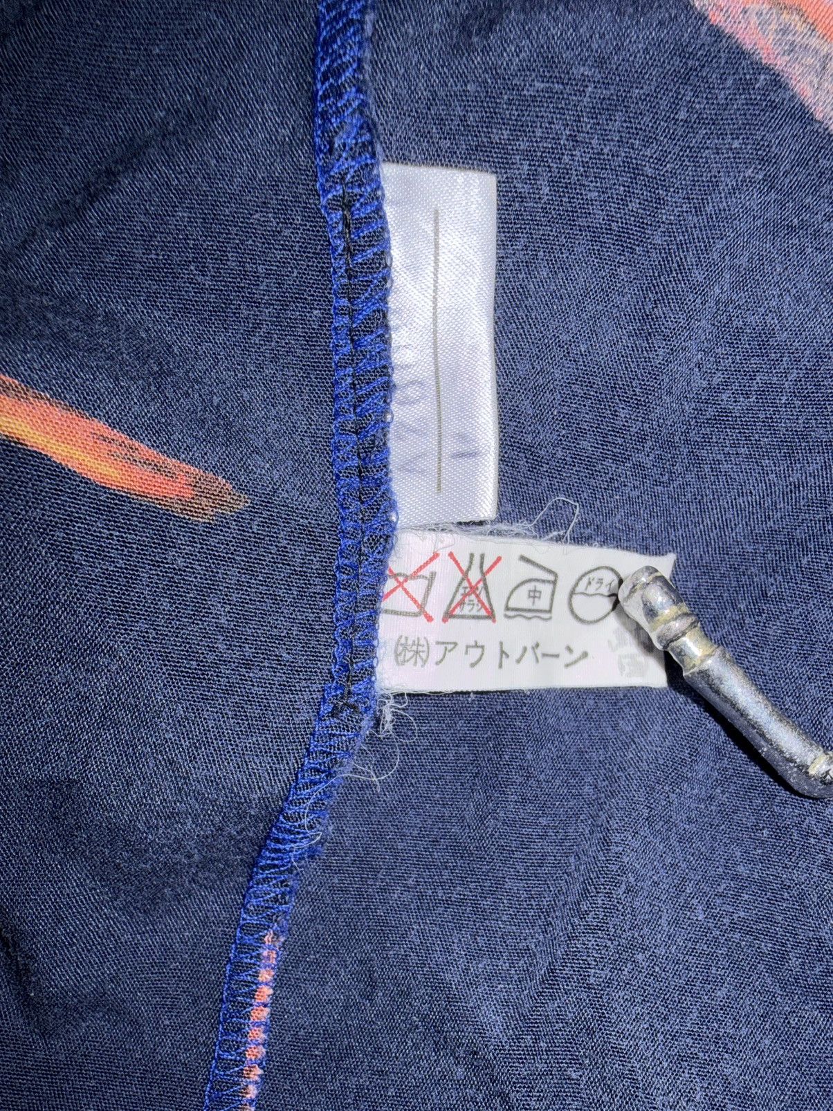 Vintage VINTAGE DENIM CHIC OPEN CAMP COLLAR 🦘 OVP MOTIF RAYON SHIRT Size US L / EU 52-54 / 3 - 10 Thumbnail
