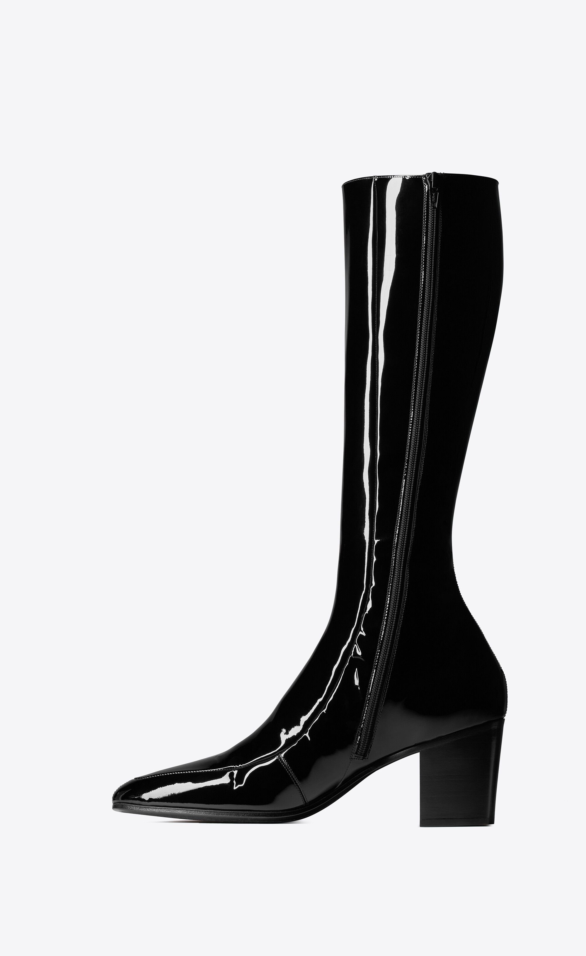 Saint Laurent Paris o1s1wg110724 711038 Otto Zipped Boots Patent Leather Black Size US 10 / EU 43 - 2 Thumbnail