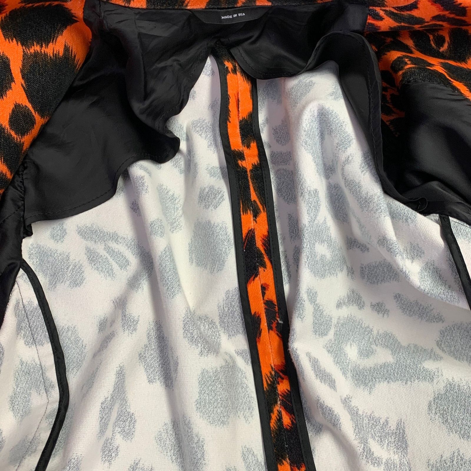 R13 Leopard Print Cotton Velvet Notch Lapel Sport Coat Size 38R - 5 Thumbnail