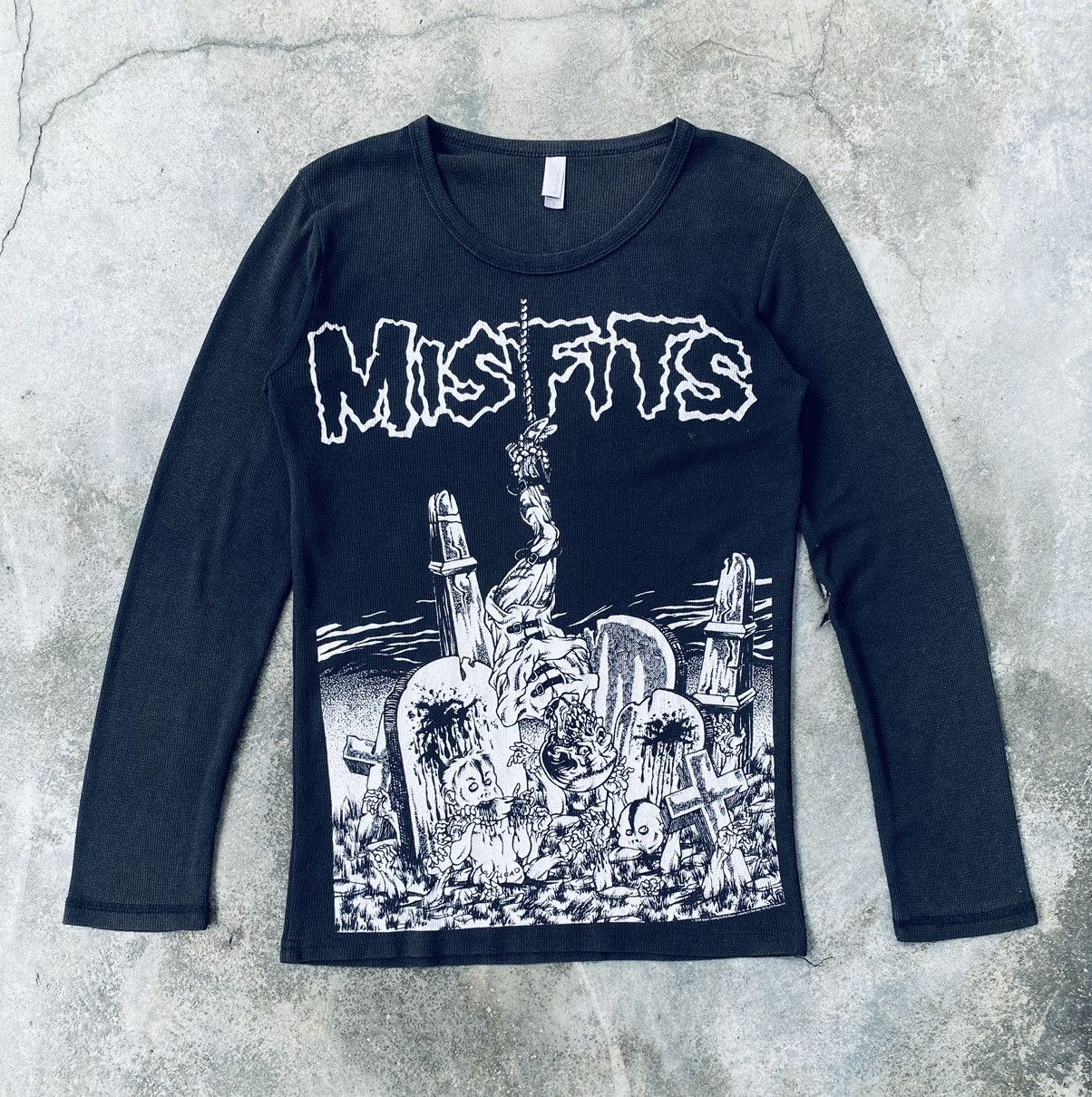 Band Tees Vintage Misfits Pushead Thermal Long Sleeve - Altered Size US S / EU 44-46 / 1 - 1 Thumbnail