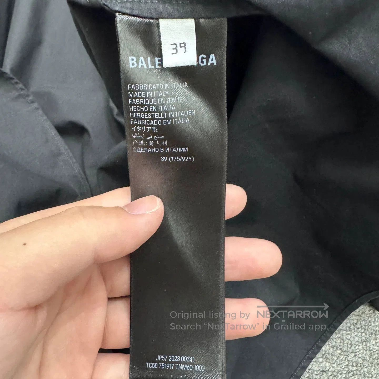 Balenciaga Black Long Sleeve Button-Up Shirt. Size US M / EU 48-50 / 2 - 3 Thumbnail