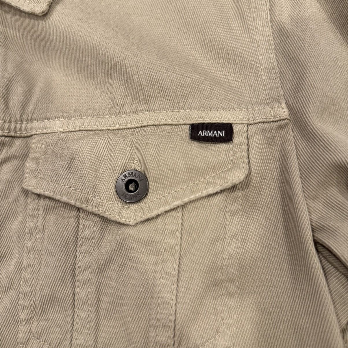 Armani Armani Jeans beige denim jacket Size US S / EU 44-46 / 1 - 4 Thumbnail