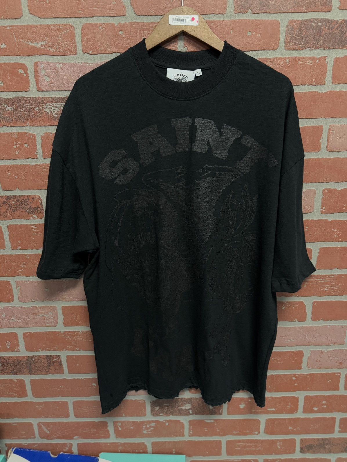 Saint Vanity Saint Vanity Monochromatic Tee Shirt Black Size L (NEW) Size US L / EU 52-54 / 3 - 1 Thumbnail