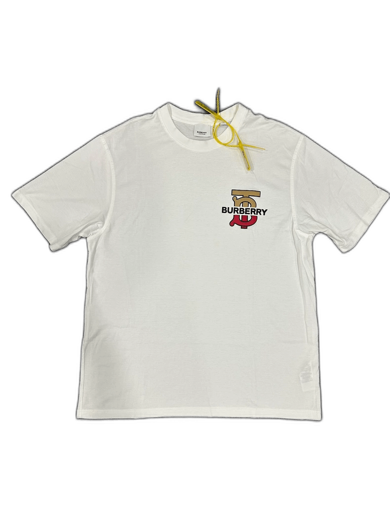 Burberry White TB Logo Short Sleeve Shirt