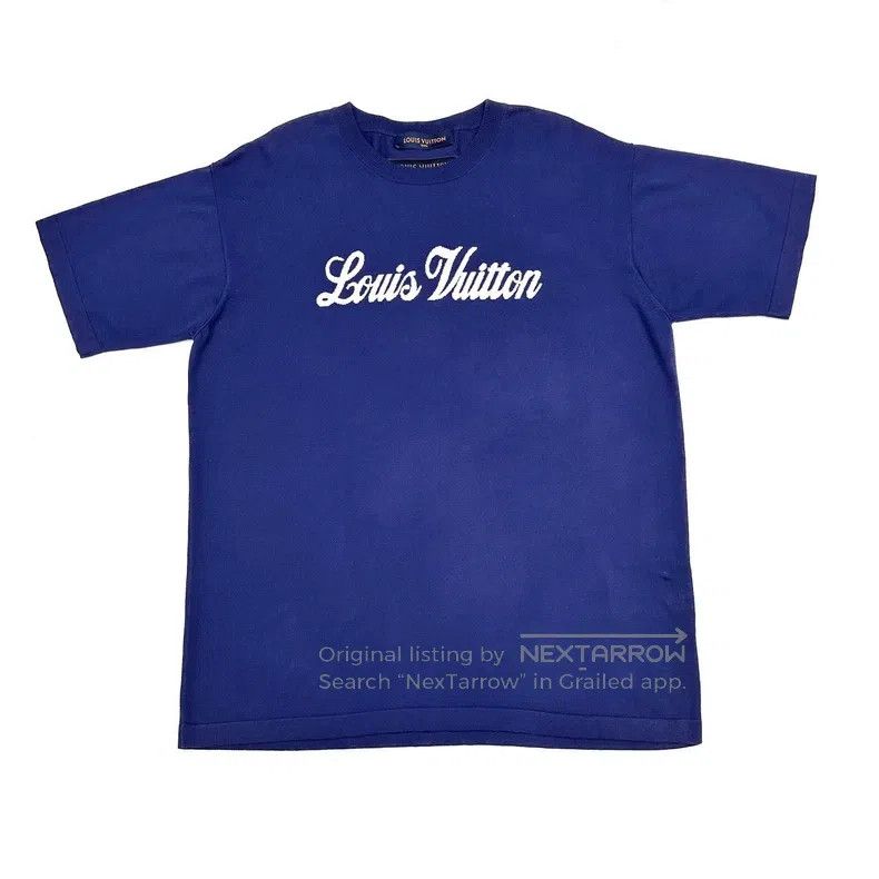 Louis Vuitton Louis Vuitton Embroidered logo art lettering white and blu Size US L / EU 52-54 / 3 - 1 Thumbnail