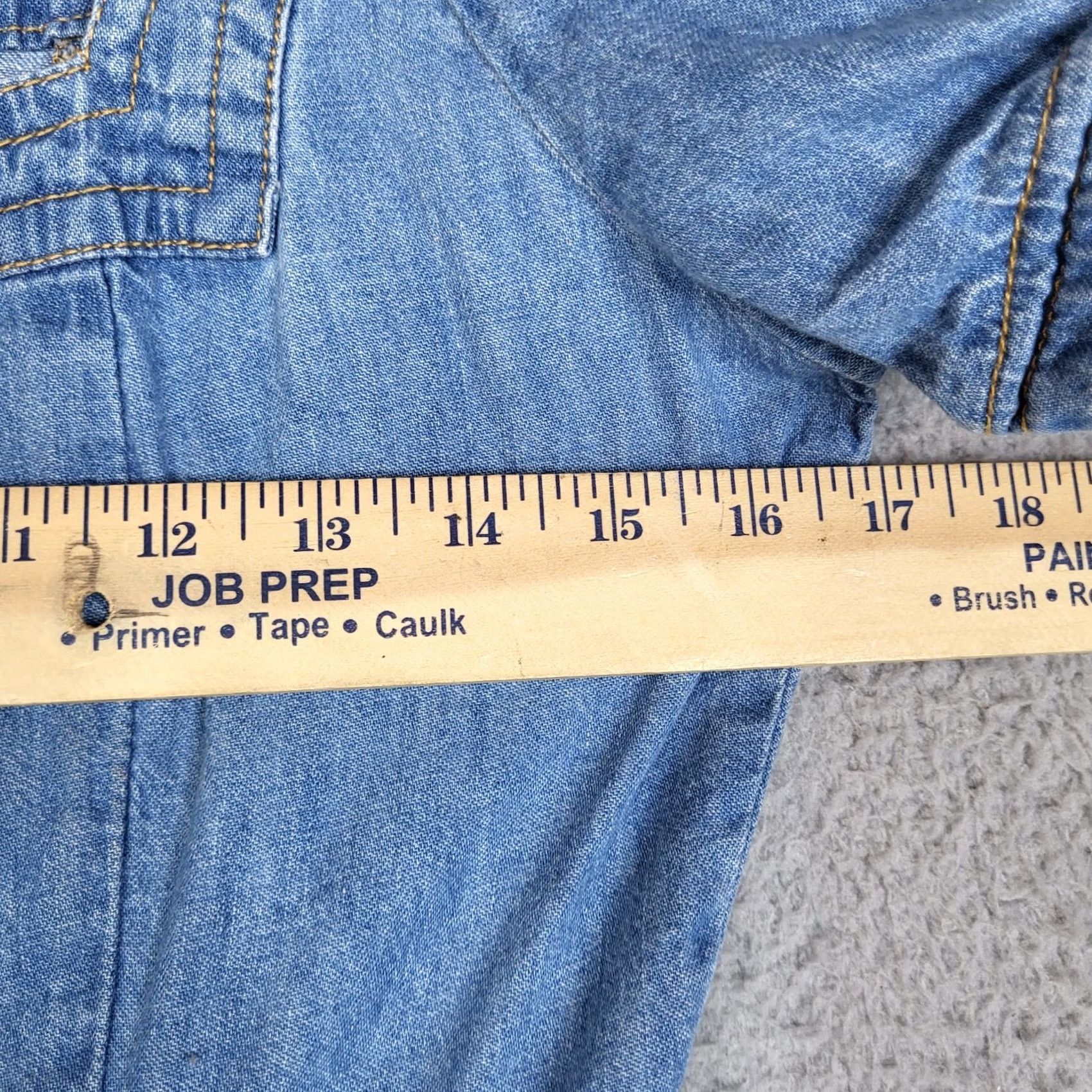 Anthropologie Anthropologie Pilcro and the Letterpress Denim Jumper Women’s Size 4 Blue Short Sleeve 100% Cotton Jumpsuit Size S / US 4 / IT 40 - 5 Thumbnail