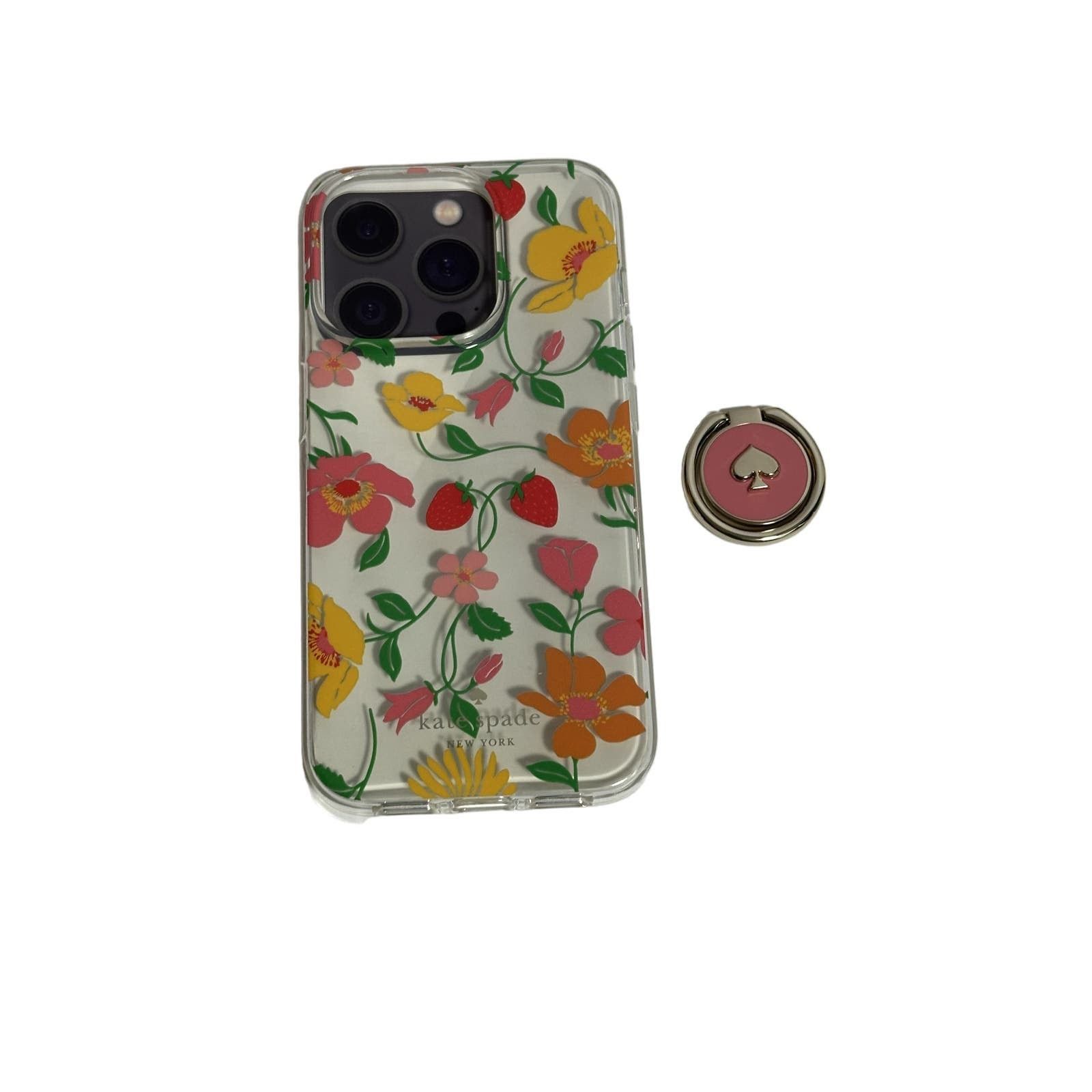 Kate Spade Kate Spade Strawberry Stability Ring Case iPhone 15 Pro Size ONE SIZE - 7 Thumbnail
