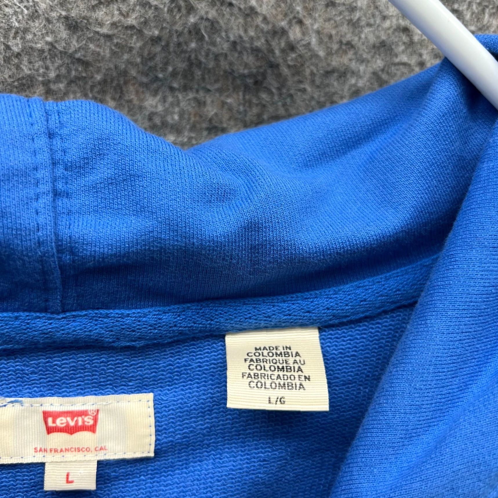 Levi's Levi's Hoodie Mens Large Blue Graphic Print Pullover Fleece Logo Size US L / EU 52-54 / 3 - 3 Thumbnail