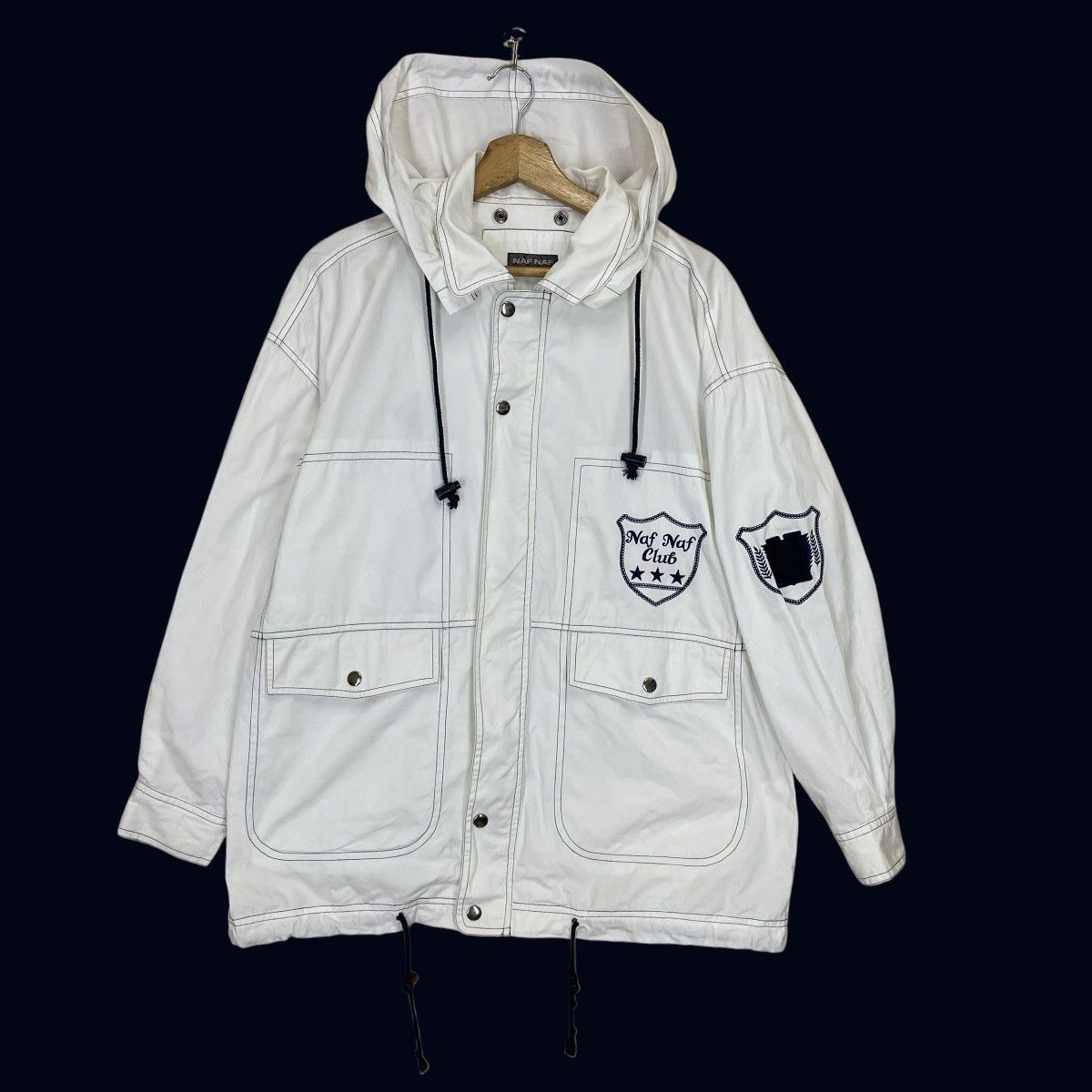 Issey Miyake Vintage 90s Naf Naf By Issey Miyake Zipper Hoodie Jacket Size US L / EU 52-54 / 3 - 7 Thumbnail