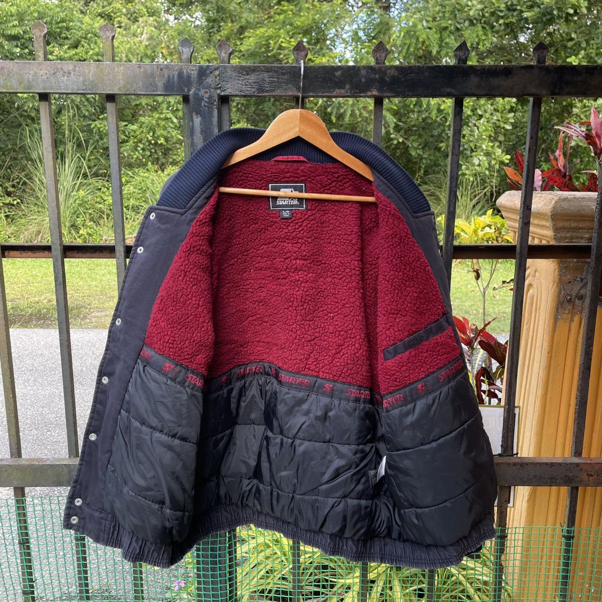 Starter 🔥Vintage Starter Big Spellout Sherpa Inside Bomber Jacket Size US XL / EU 56 / 4 - 11 Thumbnail