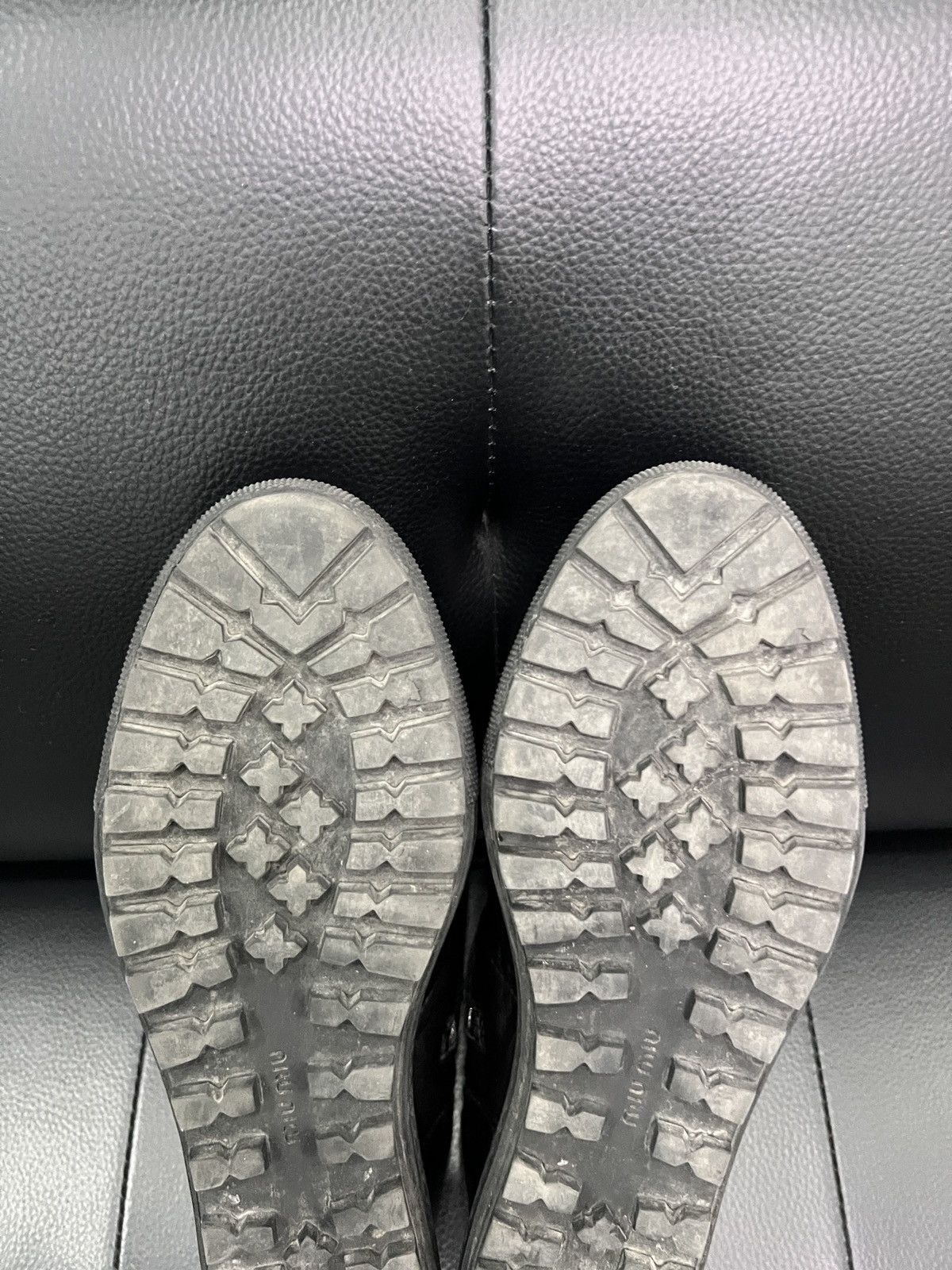 Miu Miu Miu Miu Metal Toe Lace-Up Wedge High-Top Boots Size US 7.5 / IT 37.5 - 19 Thumbnail