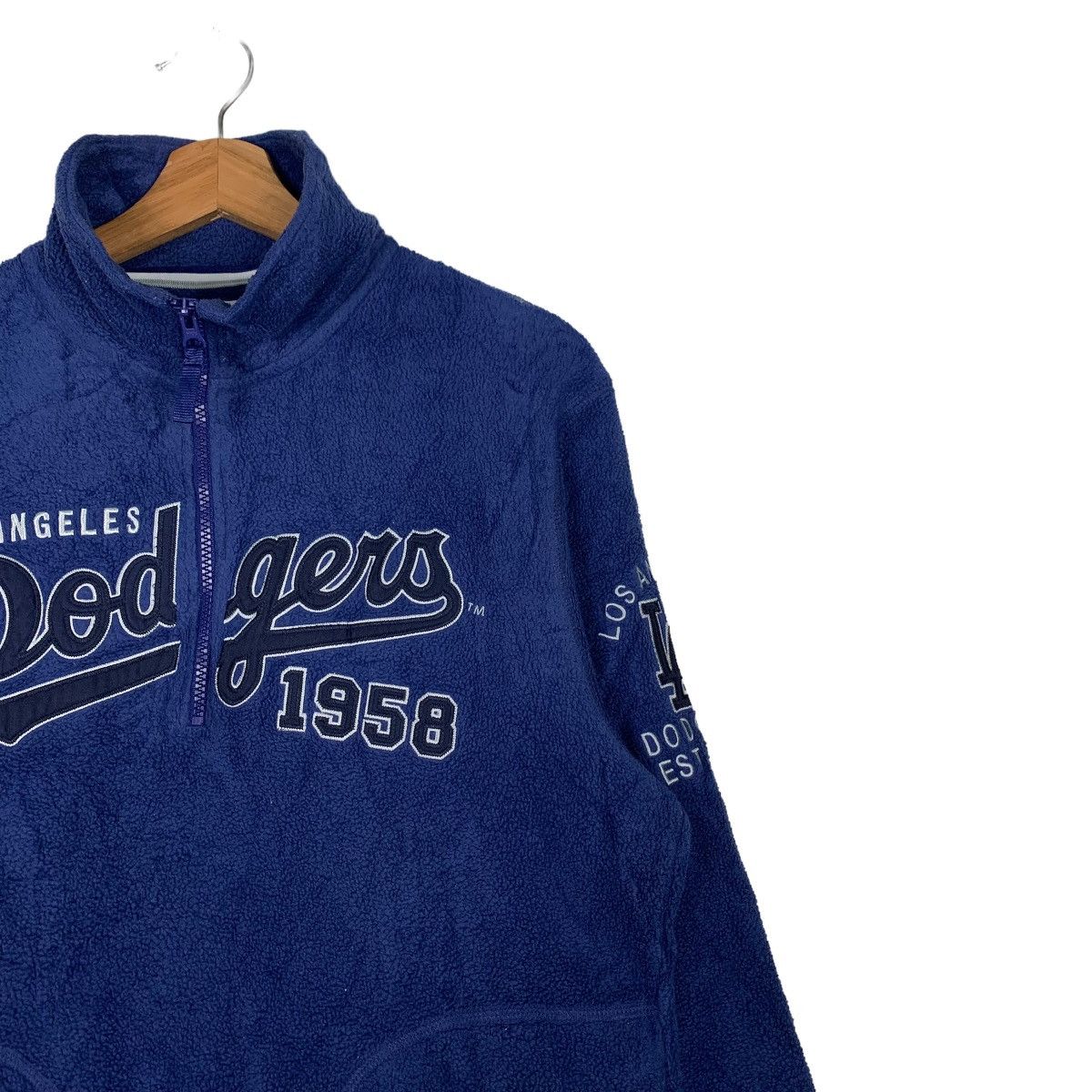 MLB MLB Los Angeles Dodgers Big Logo Half Zip Fleece #0077-C5 Size US M / EU 48-50 / 2 - 6 Thumbnail