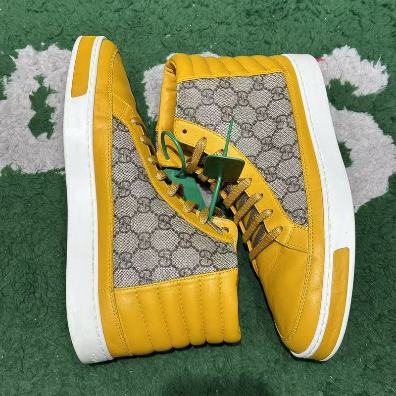 Gucci Gucci GG Monogram Supreme Yellow Sneakers Size US 8 / EU 41 - 5 Thumbnail