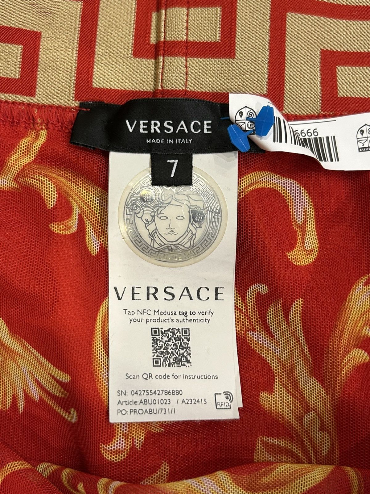 Versace Versace Elastic Nylon Shorts Size US 33 - 3 Thumbnail