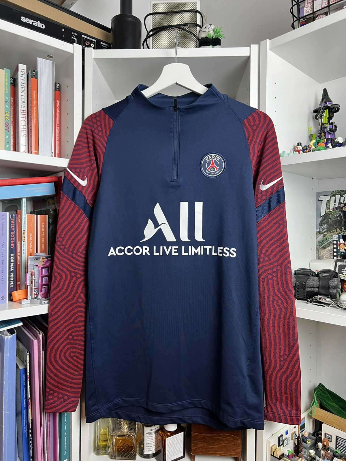 Nike NIke Paris Saint Germain PSG 1/4 zip longsleeve S football Size US S / EU 44-46 / 1 - 1 Thumbnail