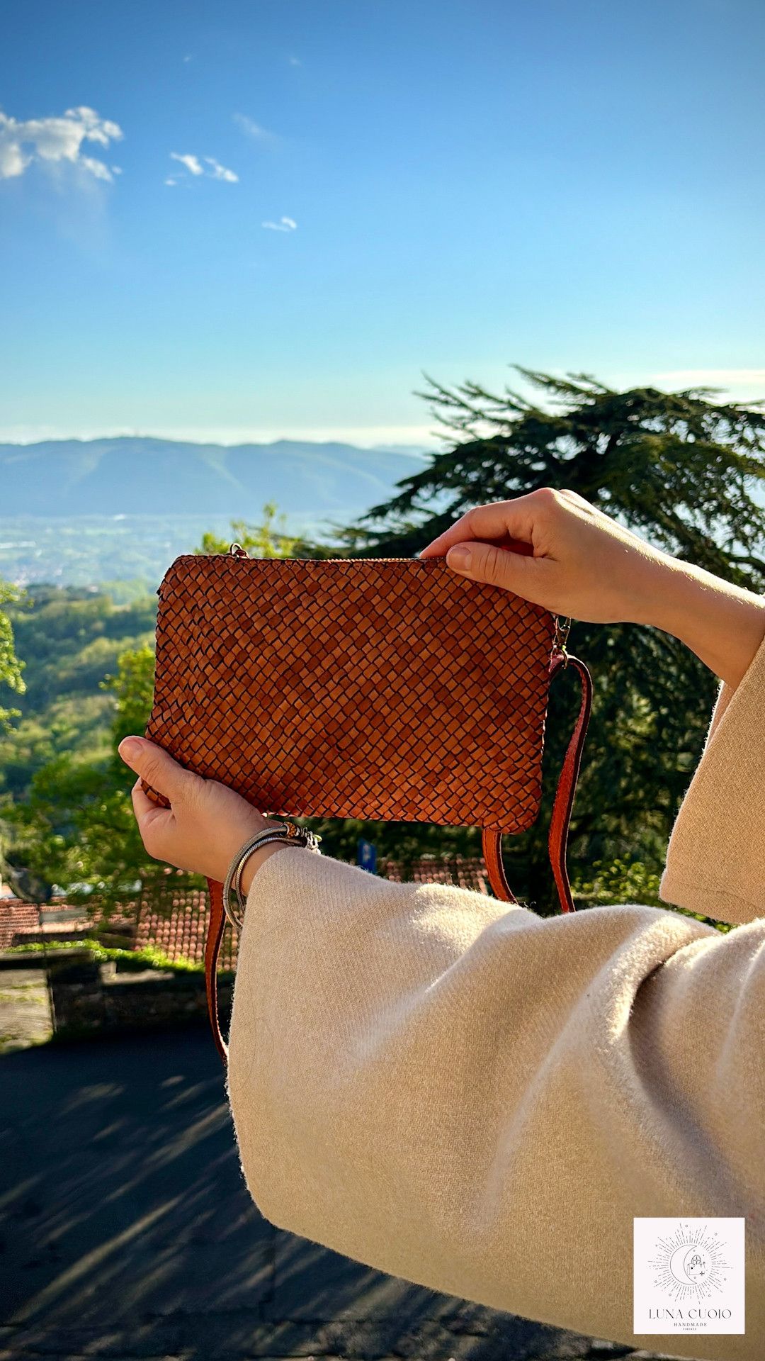 Vera Pelle Handwoven Italian Brown Leather Bag Size ONE SIZE - 5 Thumbnail