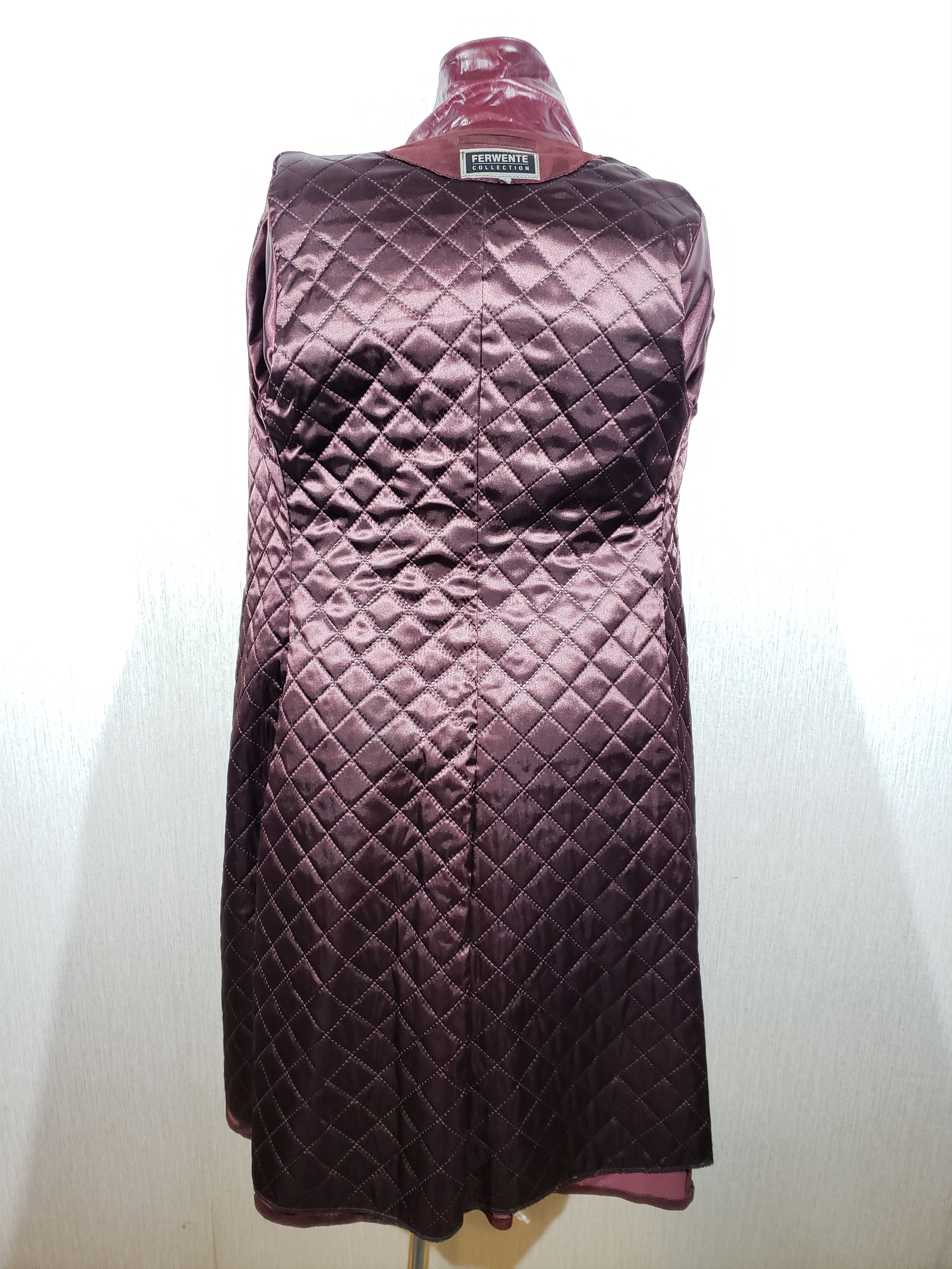 Other Cute women's long burgundy leather jacket. Size M / US 6-8 / IT 42-44 - 7 Thumbnail