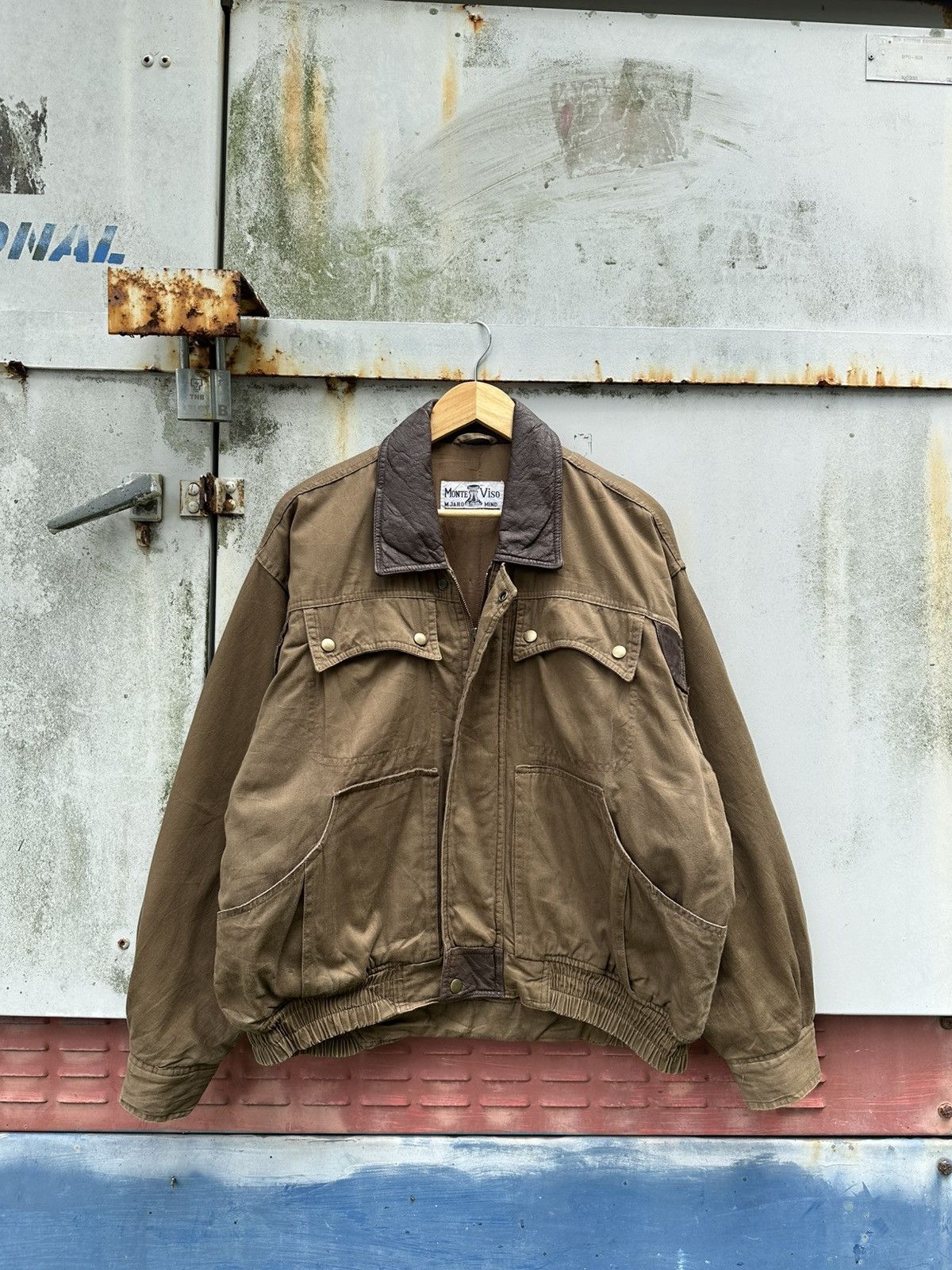 Vintage 👹Vintage Monte Viso Brown Tactical Bomber Jacket Size US M / EU 48-50 / 2 - 3 Thumbnail