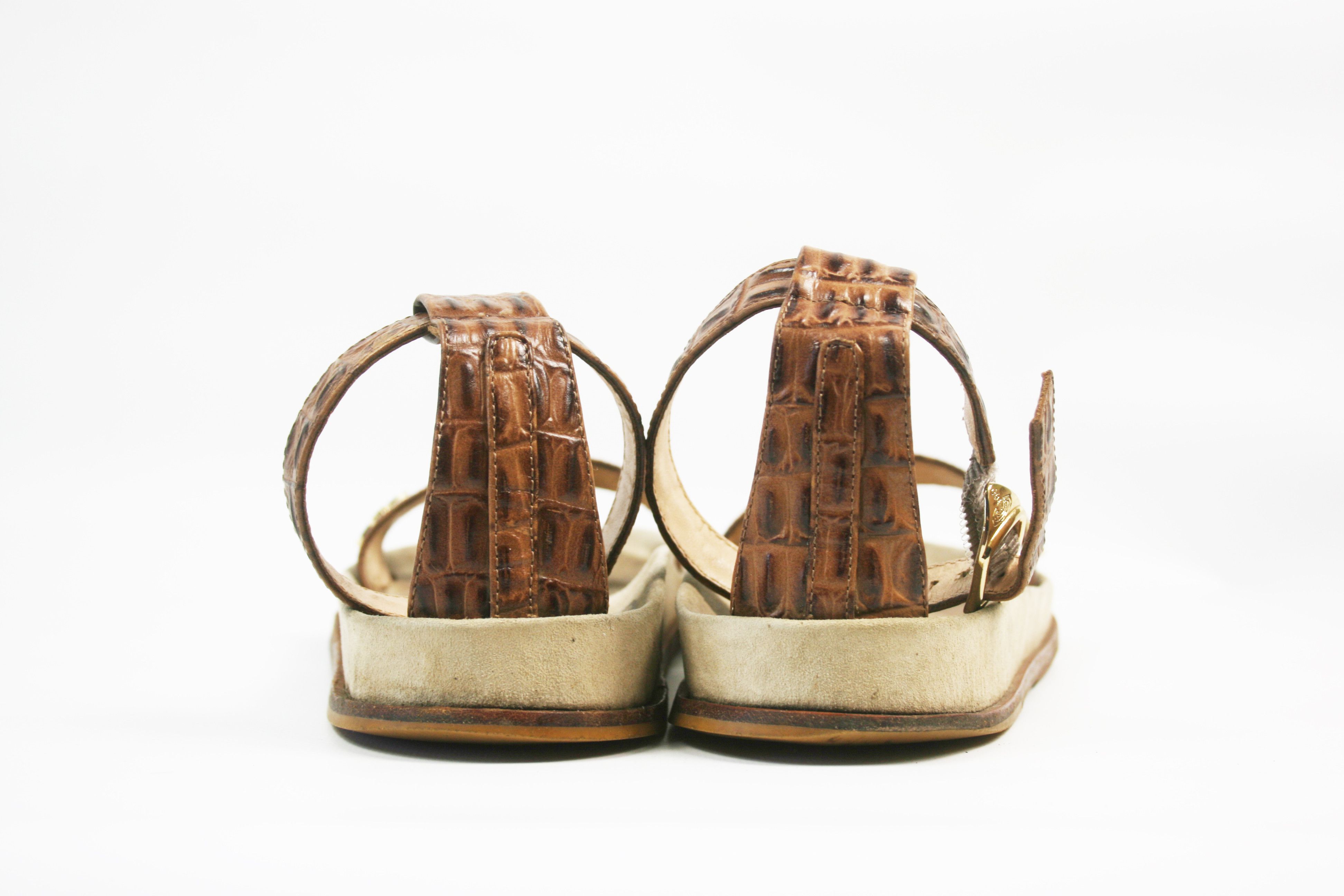 Vivienne Westwood 00S Orb Logo Faux Croco Leather Gladiator Sandals Y2K Size US 10 / IT 40 - 8 Thumbnail