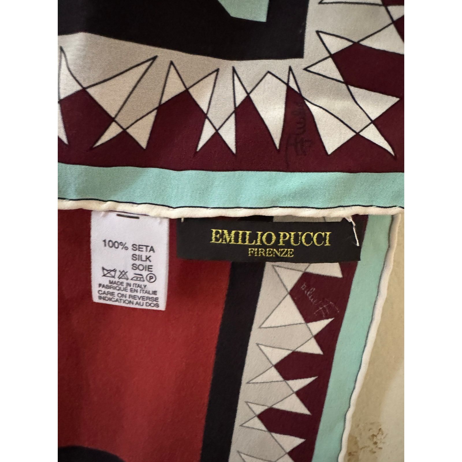 Emilio Pucci Italy Emilio Pucci Firenze Vintage Beautiful 100% Silk Scarf Size ONE SIZE - 1 Thumbnail