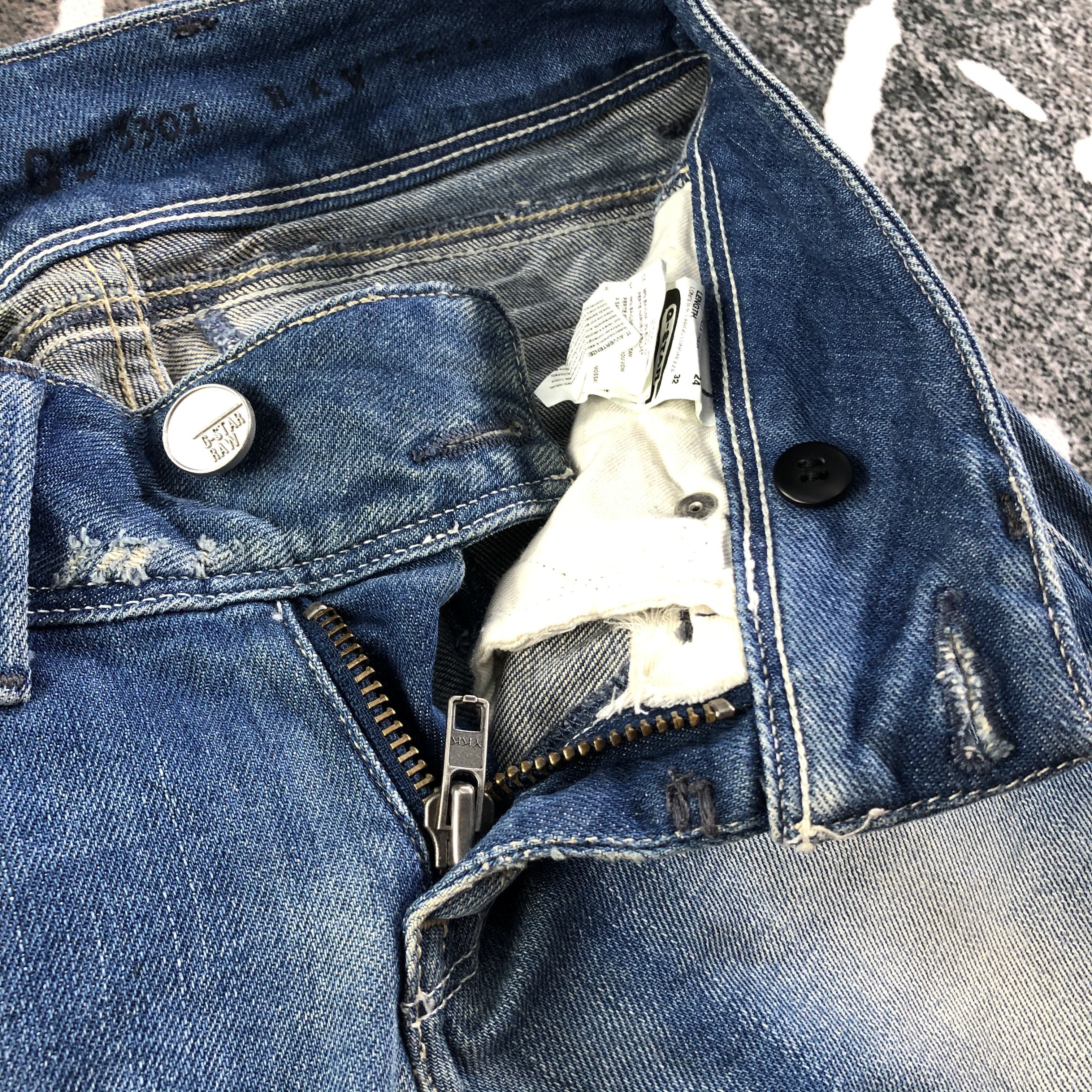 G-Star G Star Raw Jeans Skinny Distressed Denim KJ1593 Size 24" / US 00 / IT 34 - 9 Thumbnail