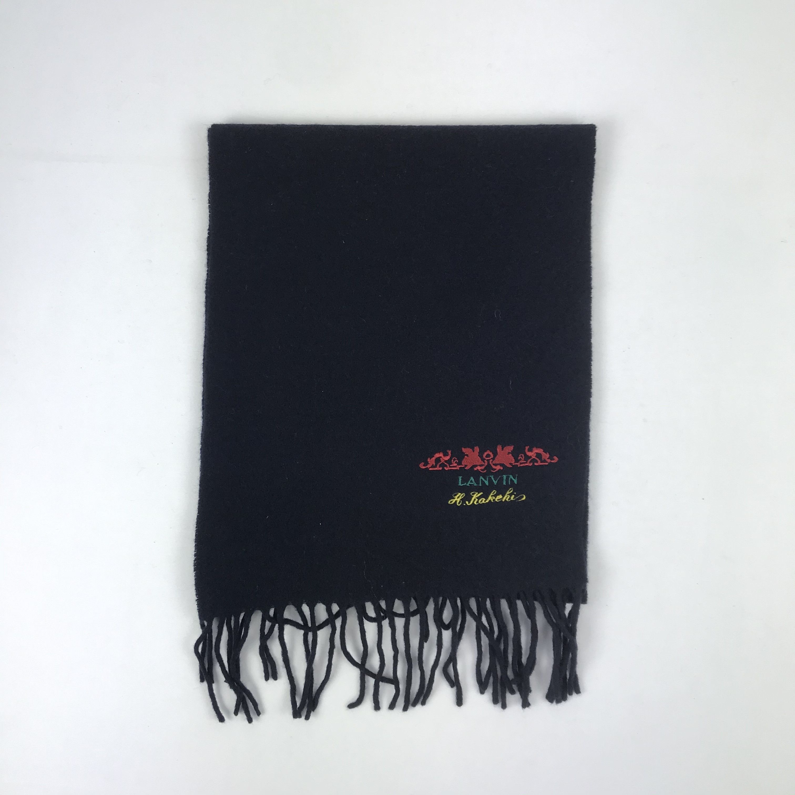 Lanvin Vintage Lanvin Scarf Muffler Wool Cashmere Scarves Size ONE SIZE - 2 Thumbnail