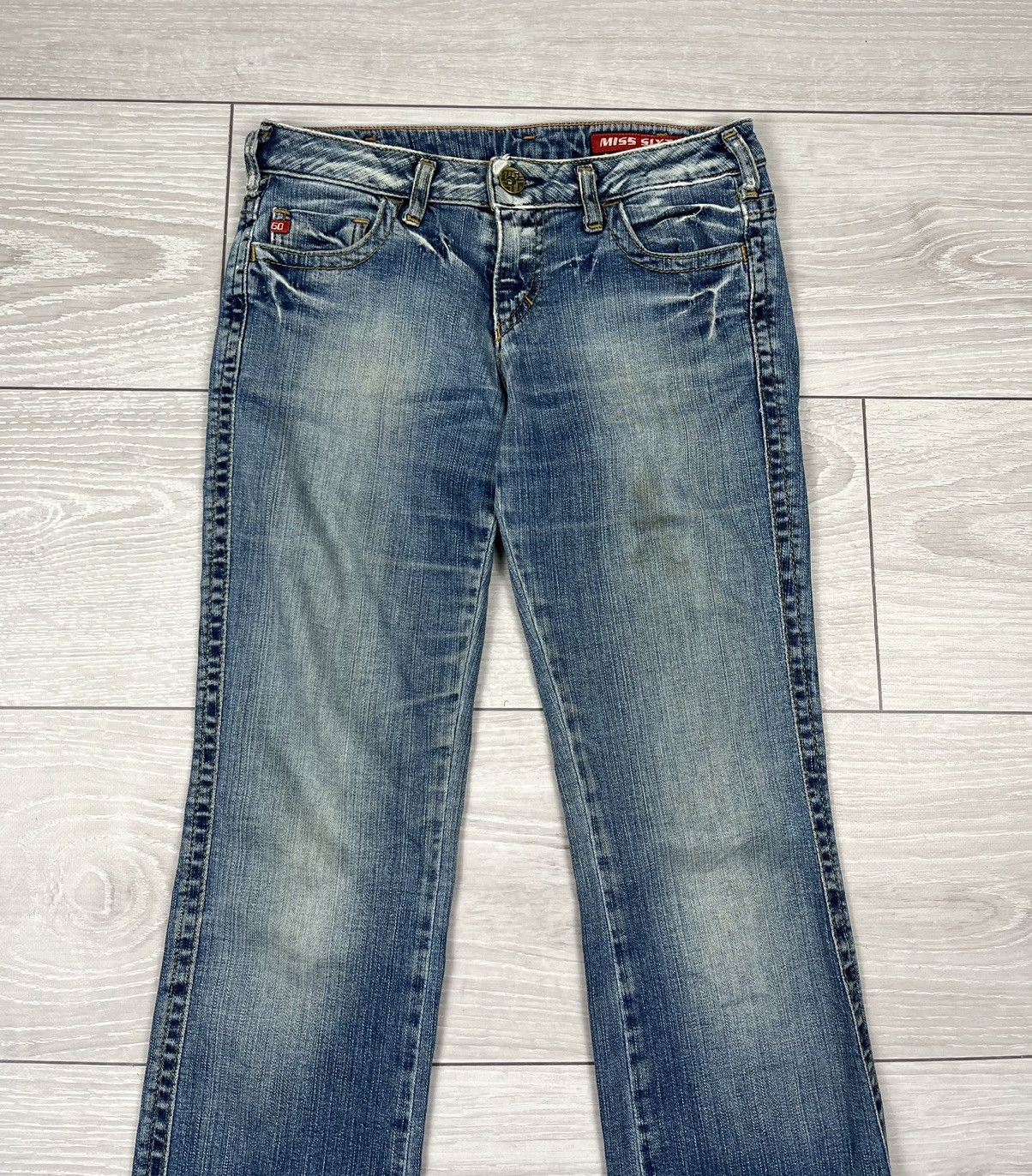 Miss Sixty Miss Sixty Y2K Blue Denim Washed Flared Jeans Denim Pants 27 Size 27" / US 4 / IT 40 - 5 Thumbnail