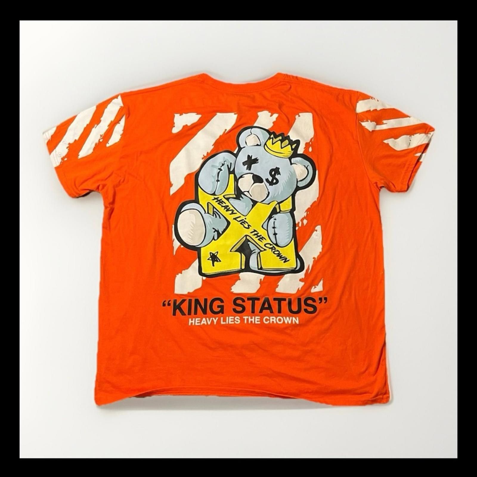Restricted RGSTR King Status Bear Graphic Tee Orange 3XL Streetwear Size US XXL / EU 58 / 5 - 3 Thumbnail