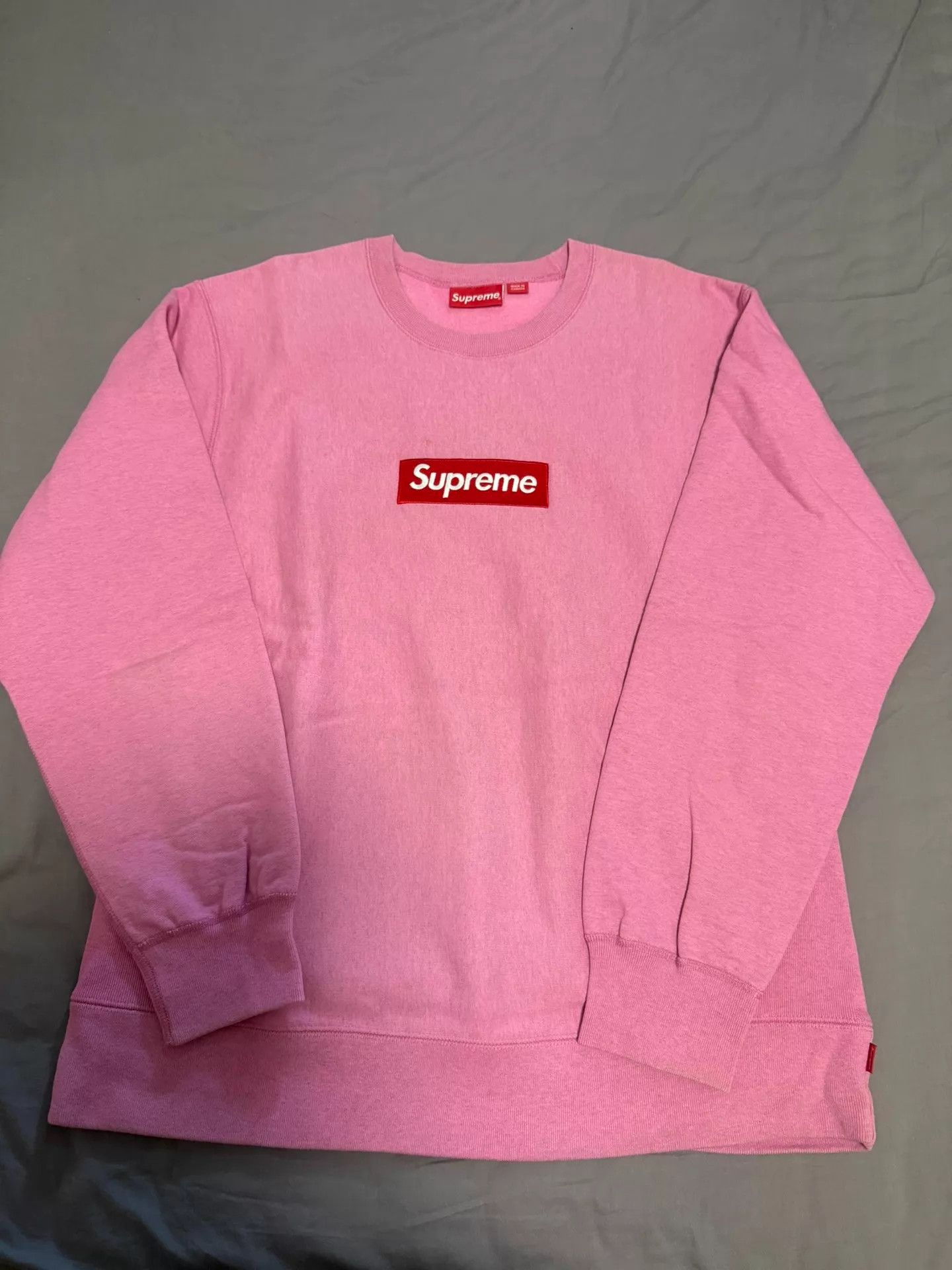 Supreme Supreme FW15 Box Pink Crewneck XL Size US XL / EU 56 / 4 - 1 Thumbnail